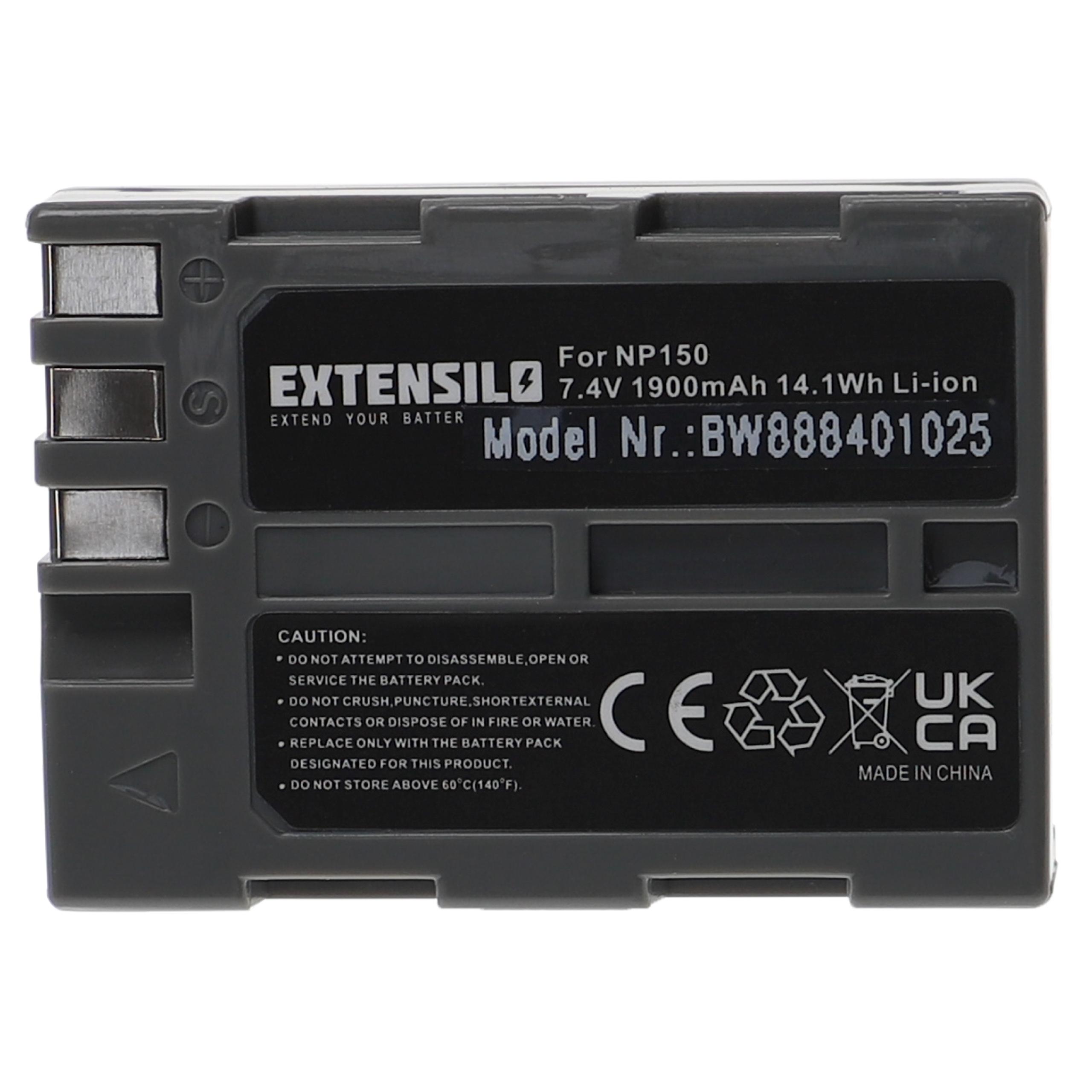 Battery Replacement for Fujifilm BC-150, NP-150 - 1900mAh, 7.4V, Li-Ion