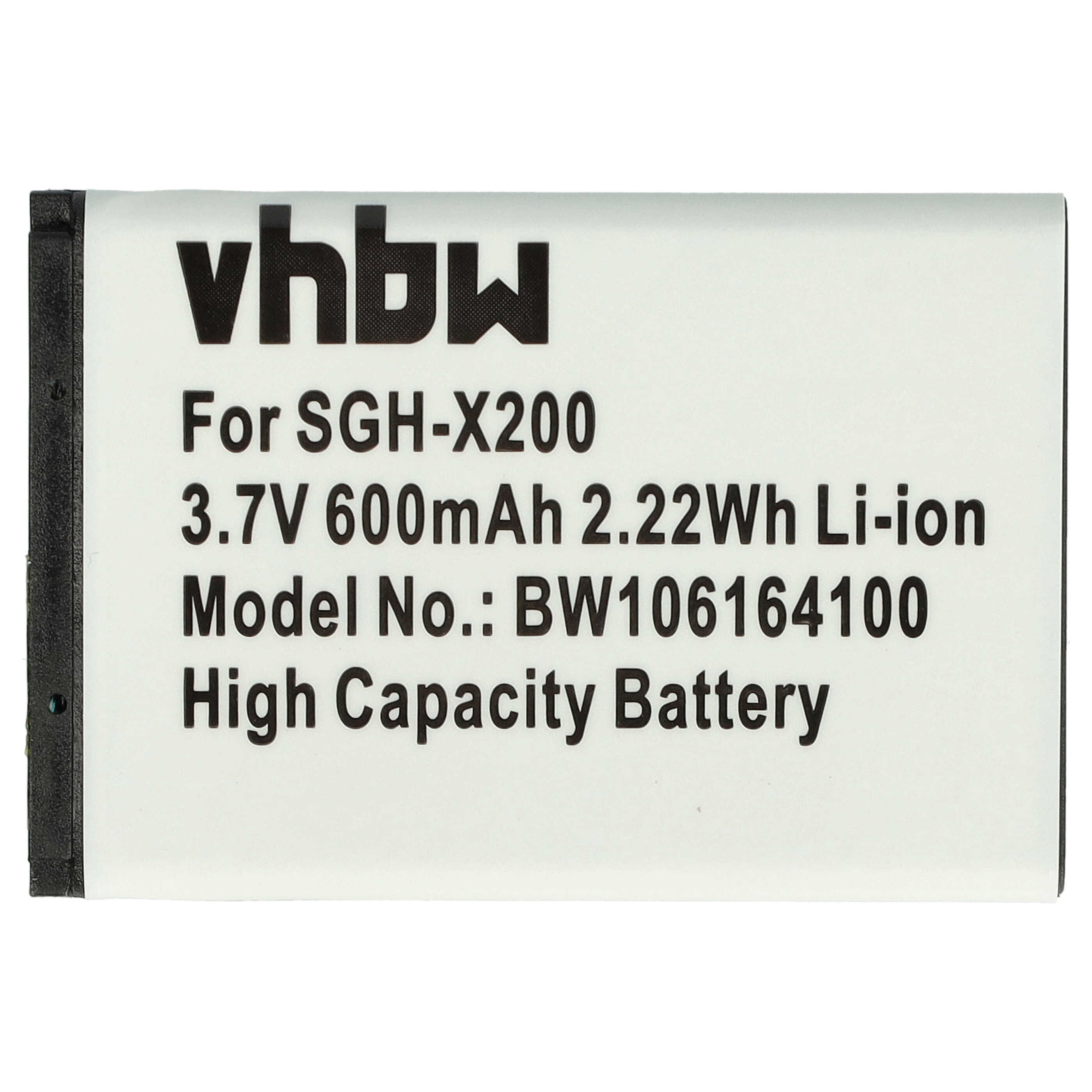 Batterie remplace Samsung AB043446LA, AB043446BC, AB043446BE pour téléphone portable - 600mAh, 3,7V, Li-ion
