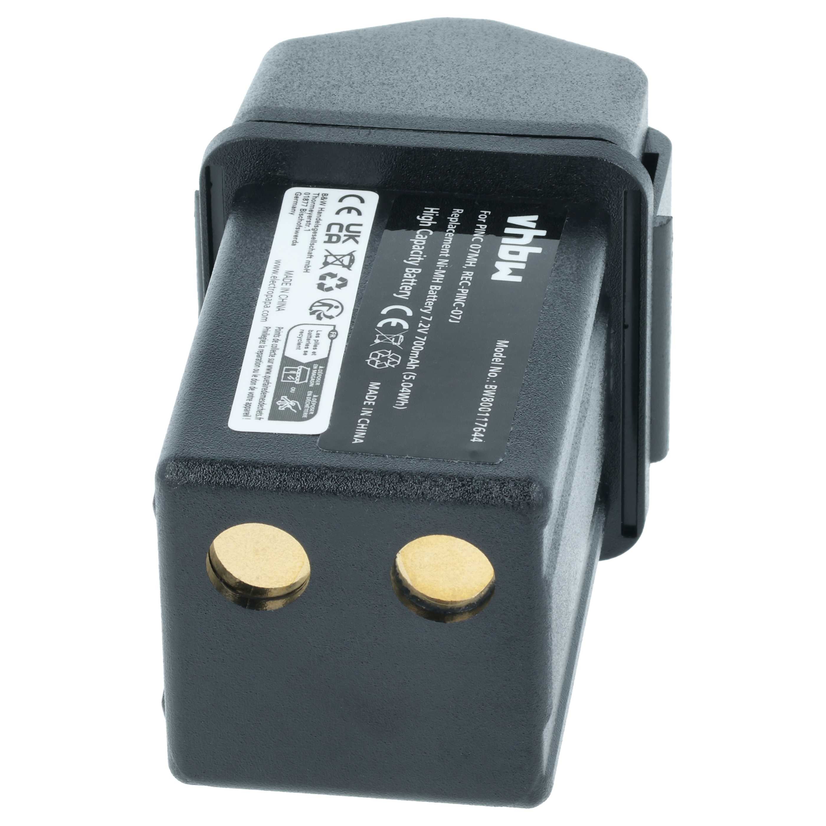 Batteria per telecomando remote controller sostituisce Elca PINC 07MH, PINC-07MH - 700mAh 7,2V NiMH