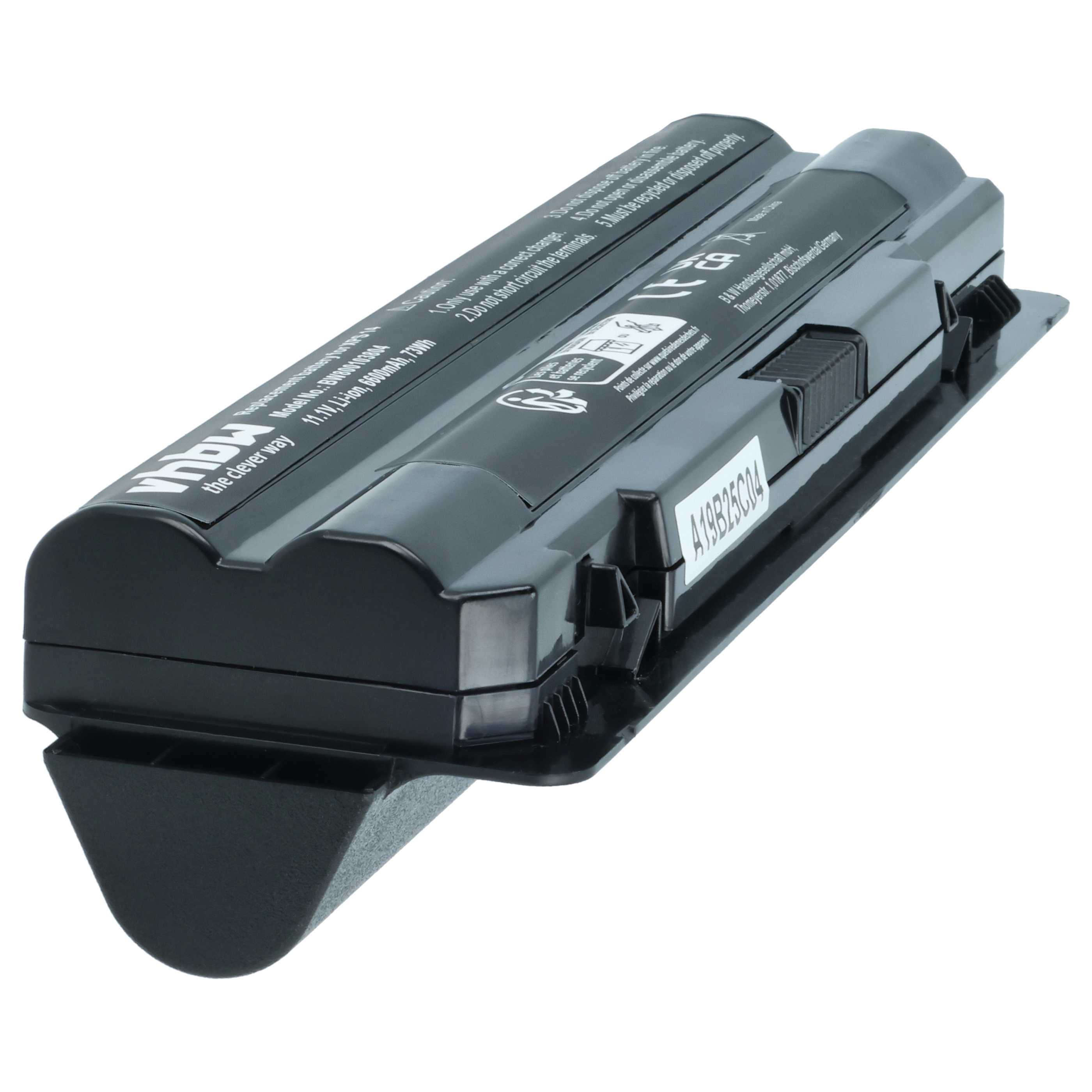 Akumulator do laptopa zamiennik Dell 0R4CN5, 0JWPHF, 312-1123, 08PGNG, 0J70W7 - 6600 mAh 11,1 V Li-Ion, czarny