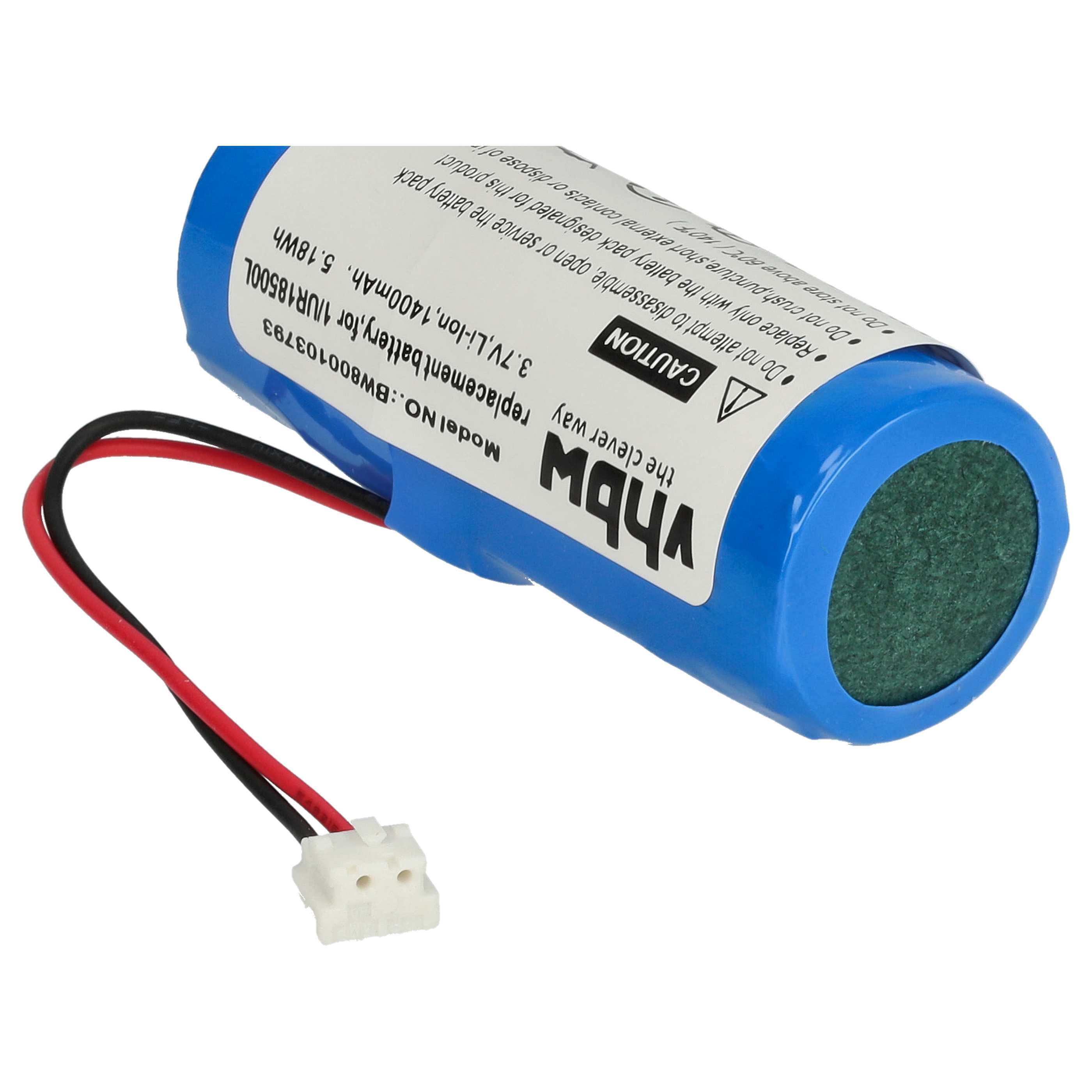 Batteria per rasoio sostituisce Wella 1/UR18500L, 1531582 - 1400mAh 3,7V Li-Poly