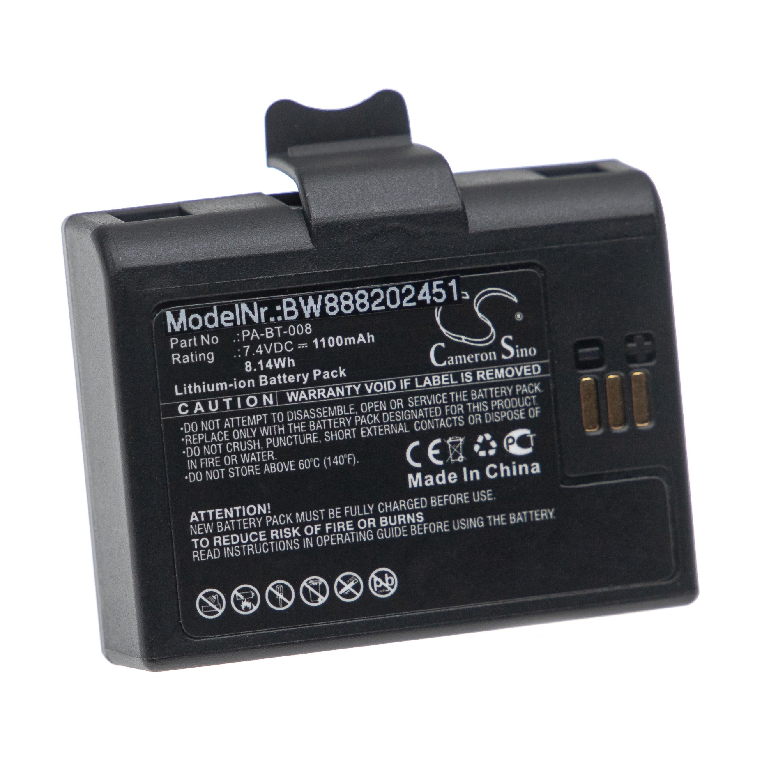 Printer Battery Replacement for Brother PA-BT-008 - 1100mAh 7.4V Li-Ion