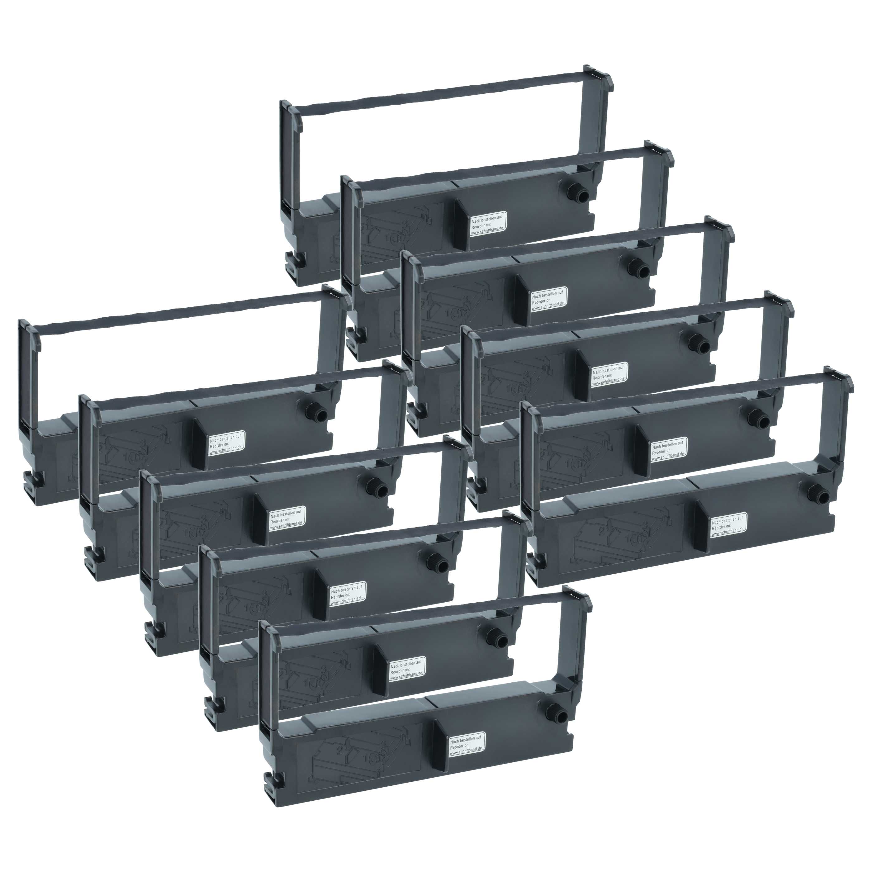 10x Farbband als Ersatz für Epson ERC-32B, ERC-32, C43S015371 für NCR Nadel-/Bondrucker u.a. - Schwarz