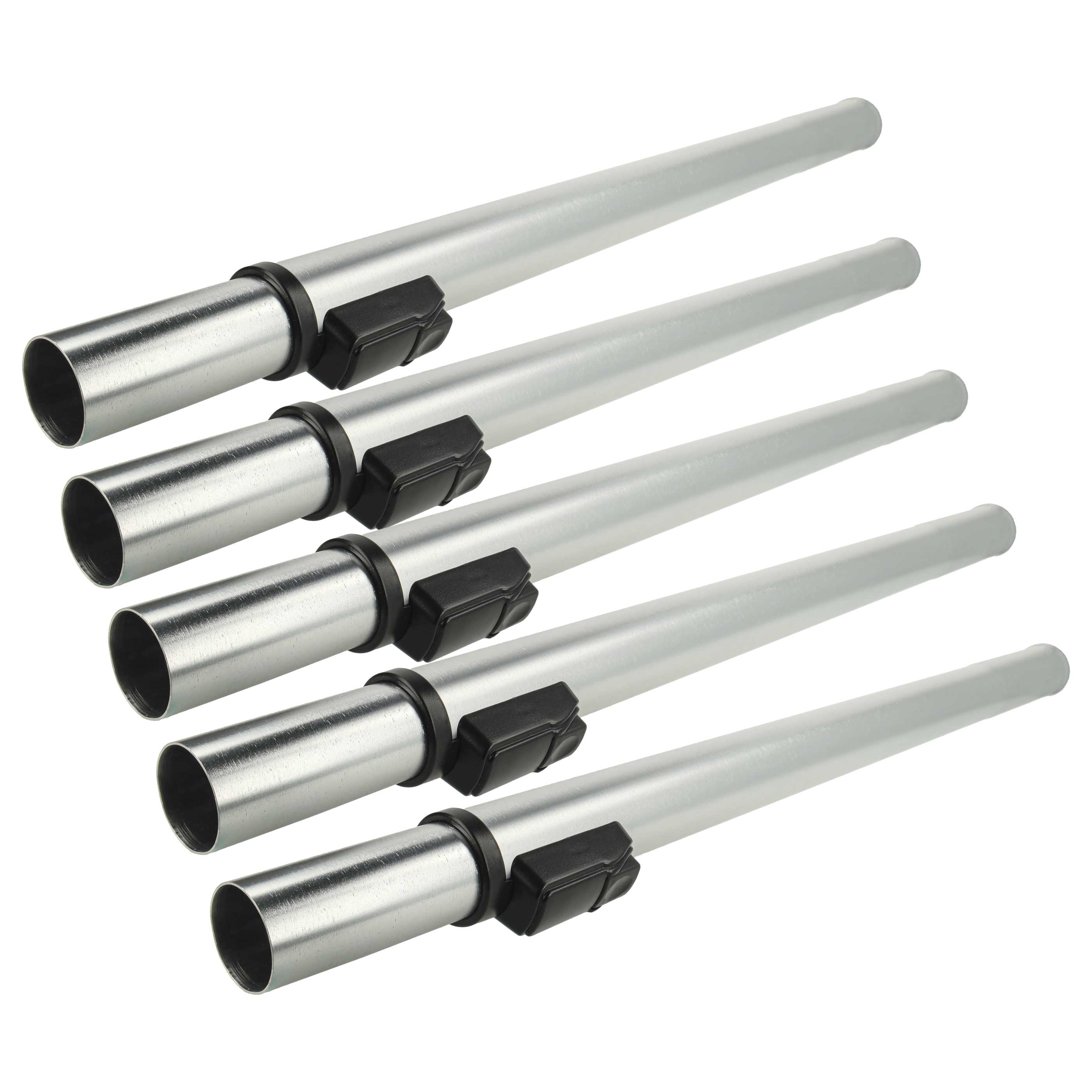 5x Tube replaces Nilfisk 107403804 for Lux Vacuum Cleaner etc. - 60cm - 94cm, black / silver