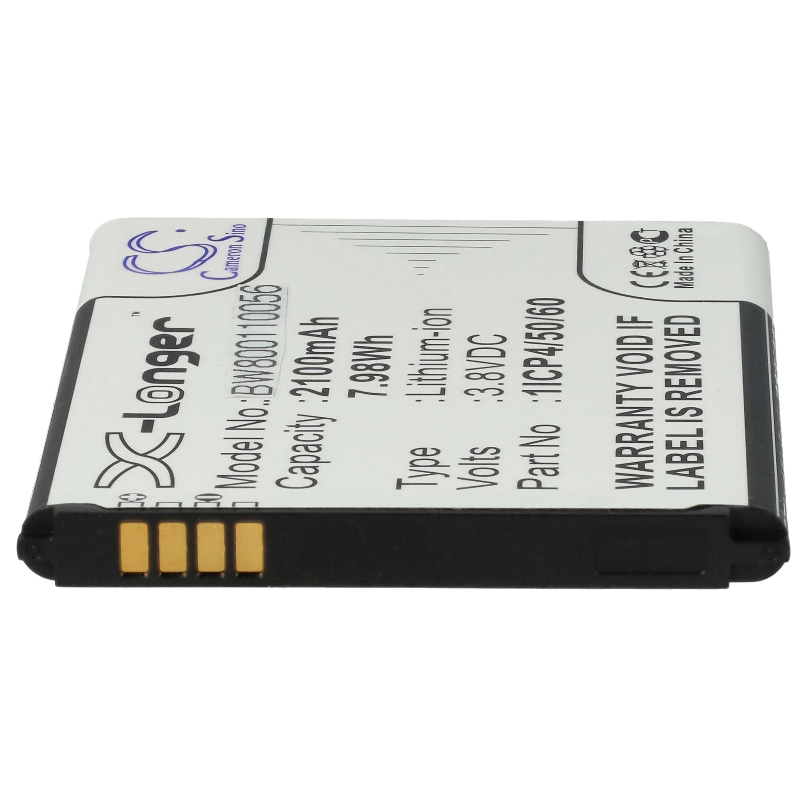Baby Monitor Battery replaces 1ICP4/50/60-210AR - 2100 mAh 3.8 V Li-Ion