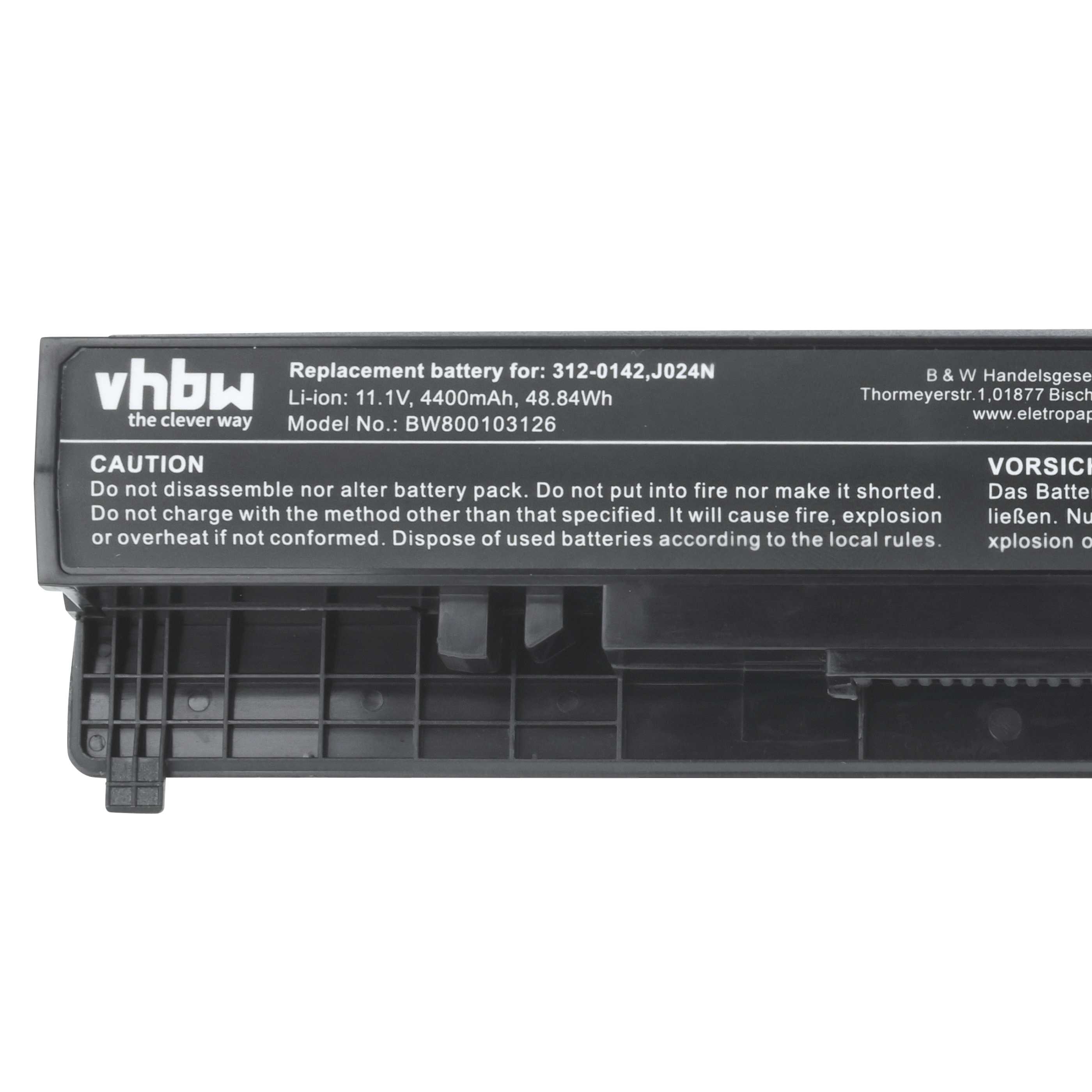 Akumulator do laptopa zamiennik Dell 312-0229, 12-0142, 06P147, 00R271 - 4400 mAh 11,1 V Li-Ion, czarny