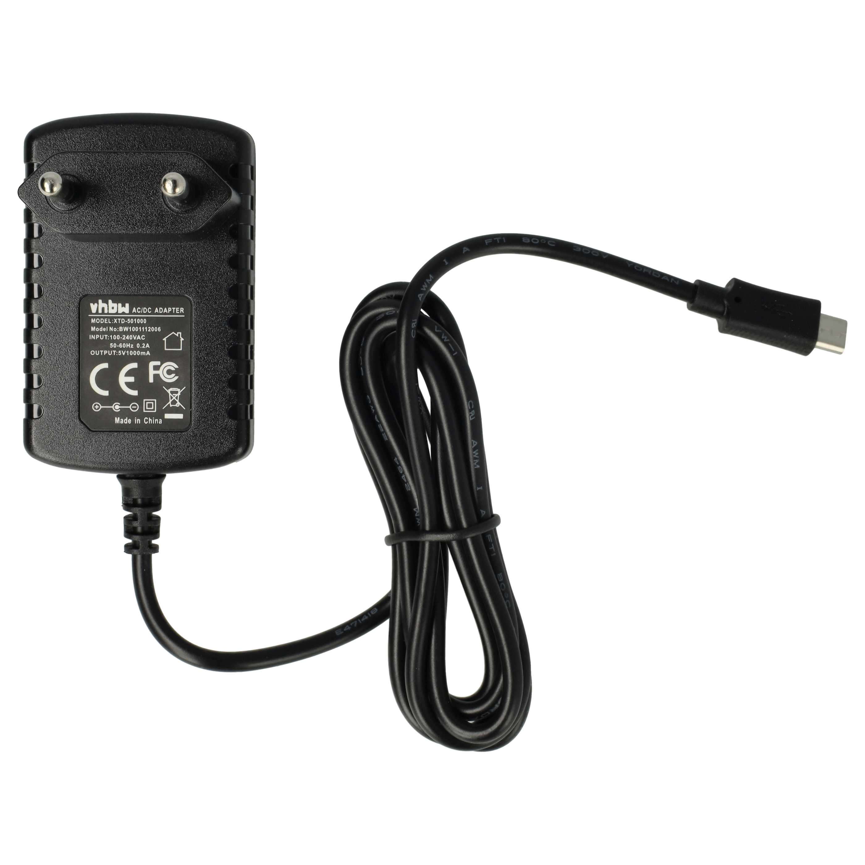 Micro USB Charger replaces Philips CP1759/01, CP1484/01 for Philips Electric Devices etc. - 1.0 A / 5 V