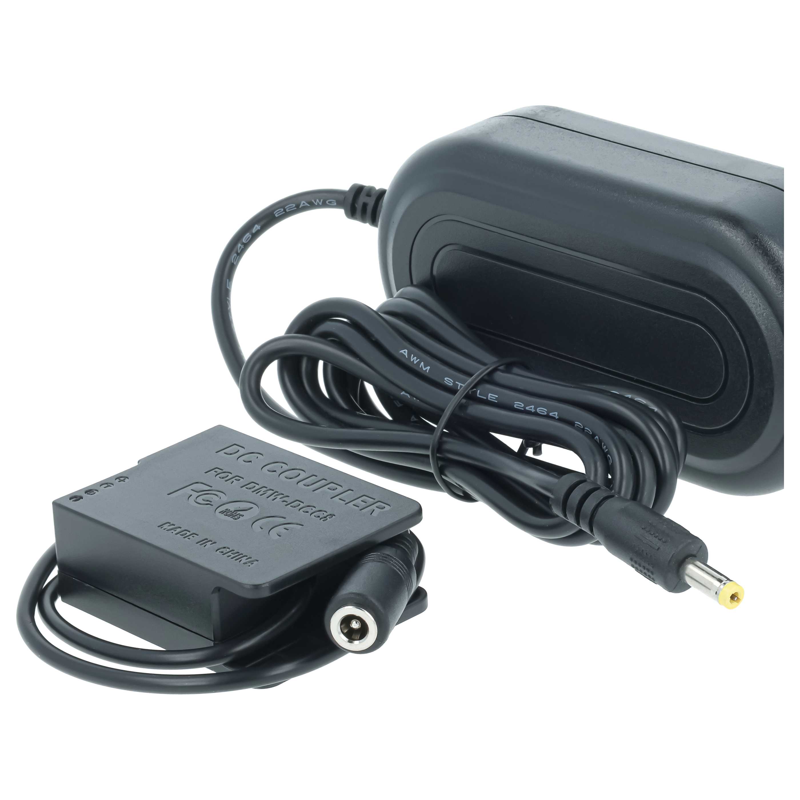 Bloc secteur remplace Panasonic DMW-DCC8, DMW-AC8EG, DMW-AC8 pour caméra Leica + coupleur DC comme Panasonic