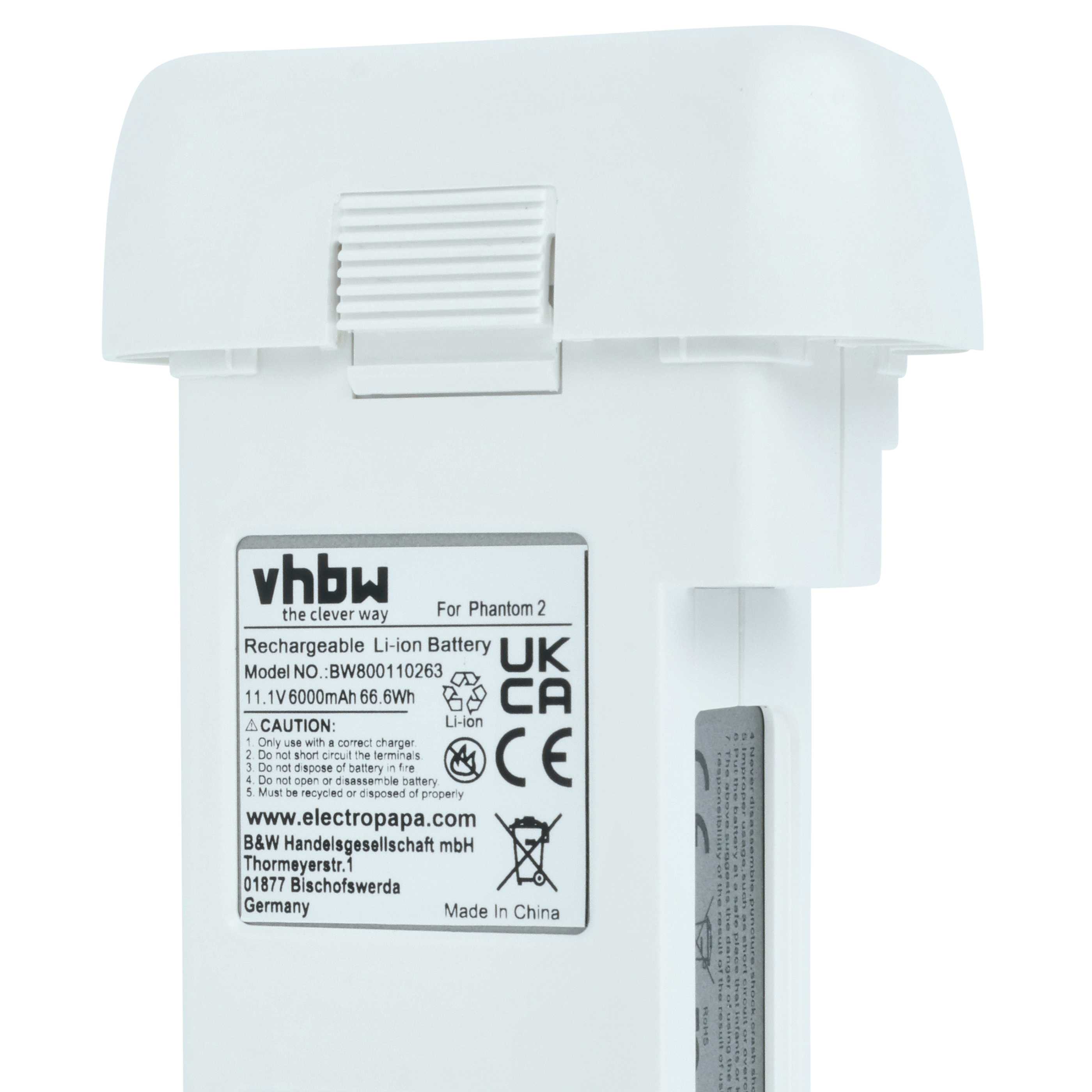 Drone Battery replaces DJI CP.PT.000395, CP.PT.000396, PHA-2, 733496 - 6000 mAh 11.1 V Li-polymer