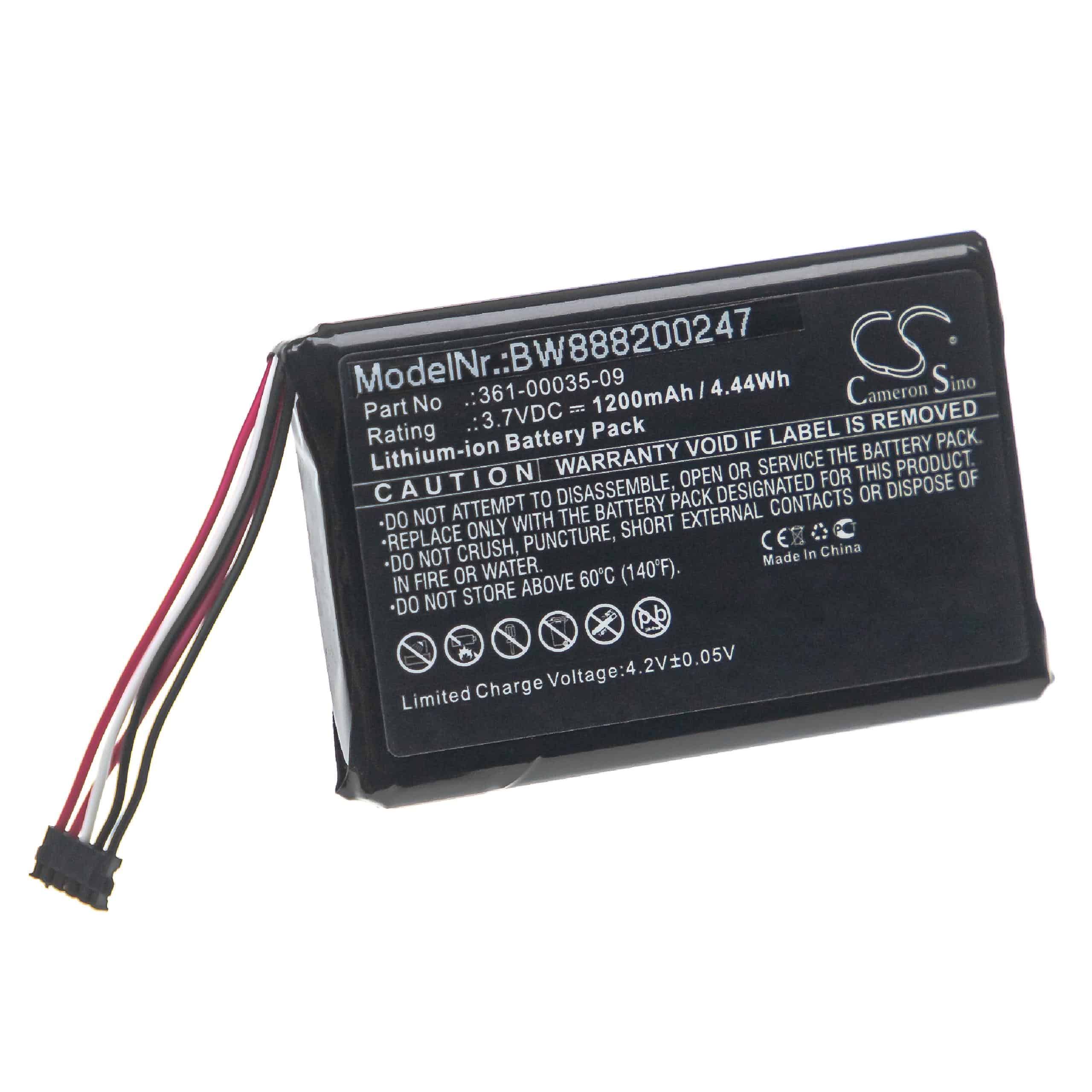 Dog Trainer Battery Replacement for Garmin 361-00035-09, 351-00035-09, 010-11828-40 - 1200mAh 3.7V Li-Ion