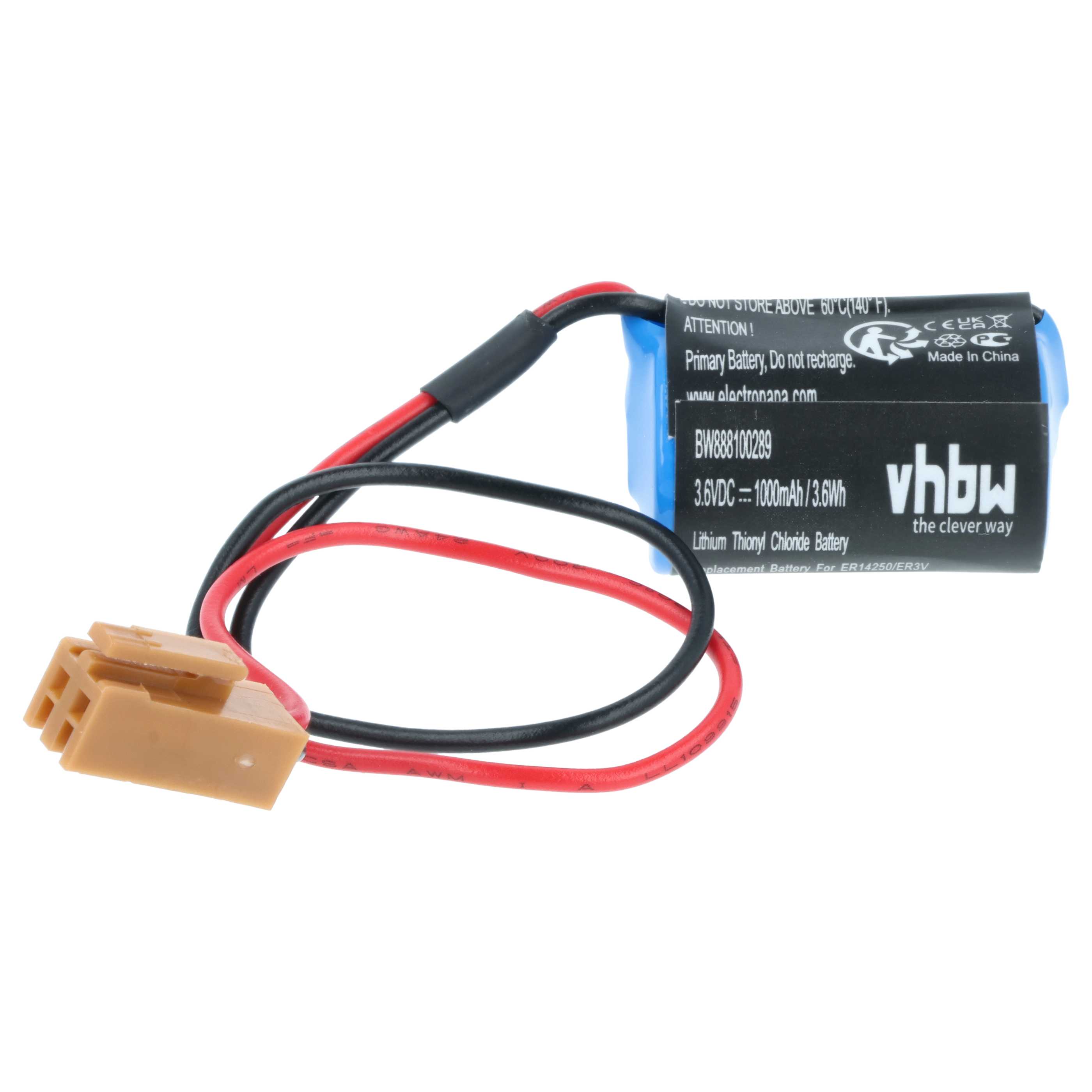 Bateria do PLC programowalnego sterownika zamiennik FBT030A, FBT020A, ER3V/3.6V - 1000 mAh 3,6 V Li-MnO2