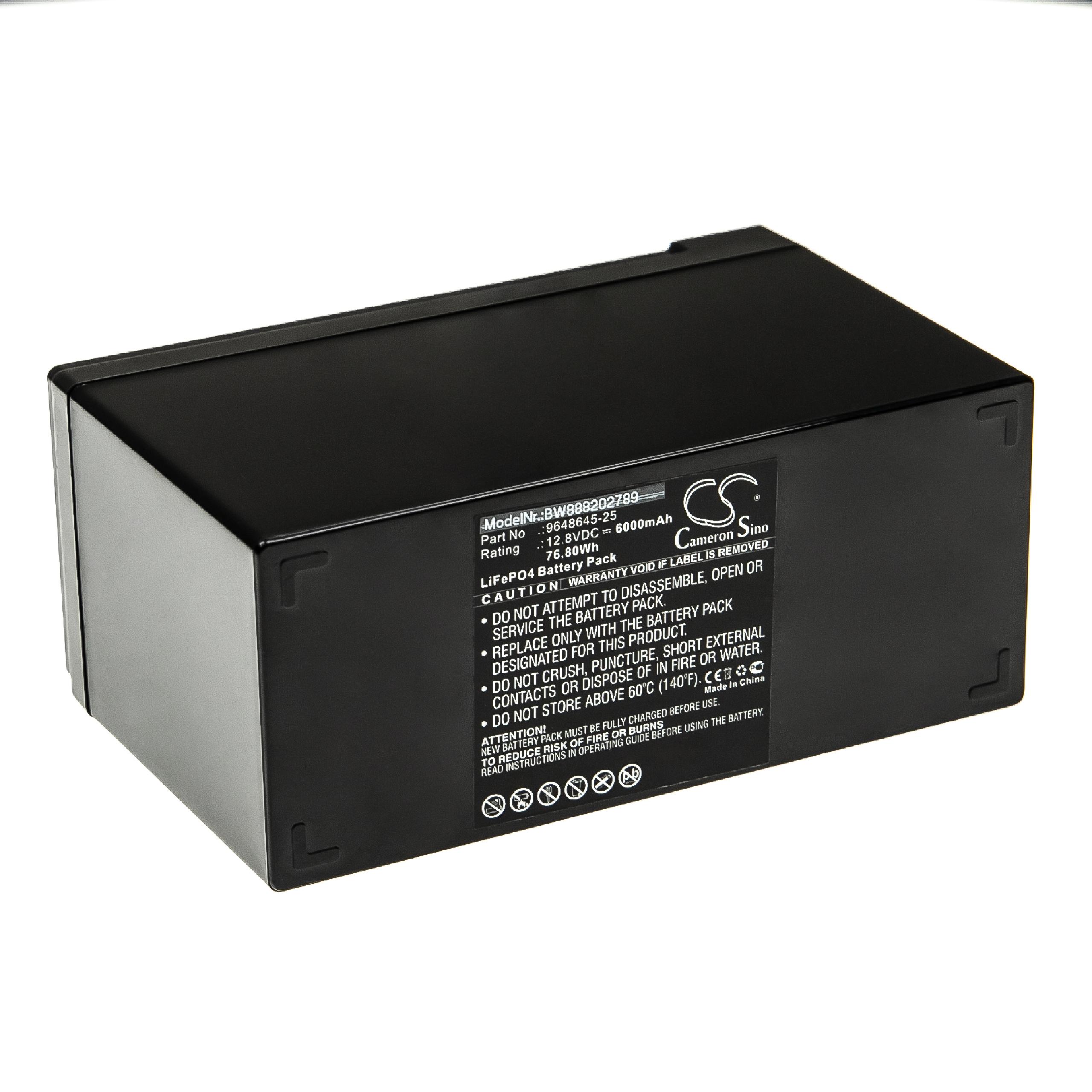 Batteria per attrezzo sostituisce Flymo 9648645-25 - 6000 mAh, 12,8 V, LiFePO4