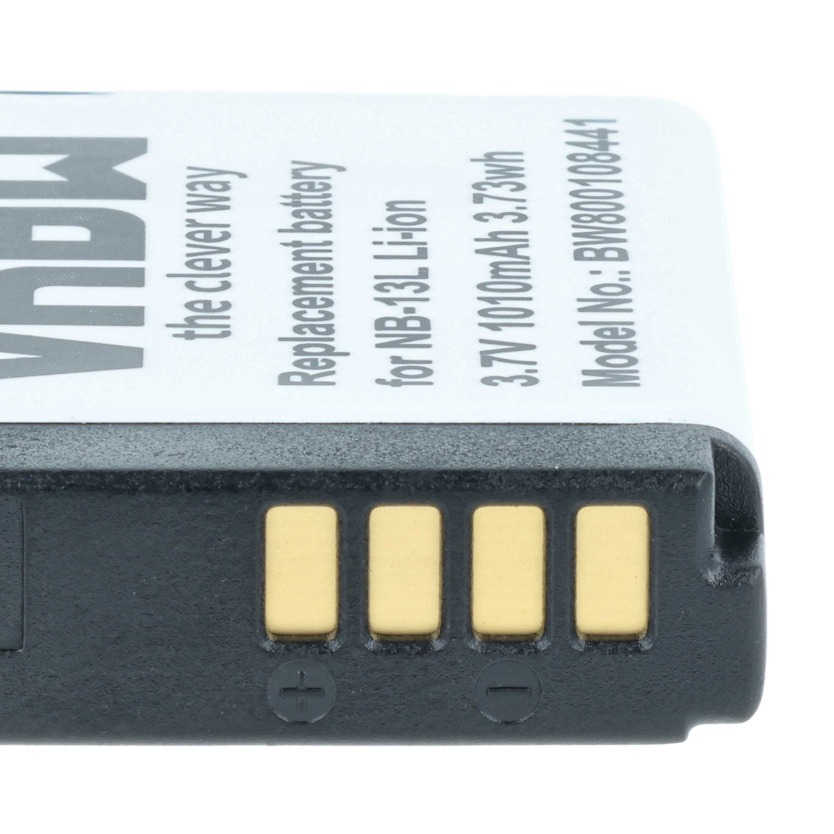 3x Battery replaces Canon NB-13L - 1010mAh, 3.7V, Li-Ion