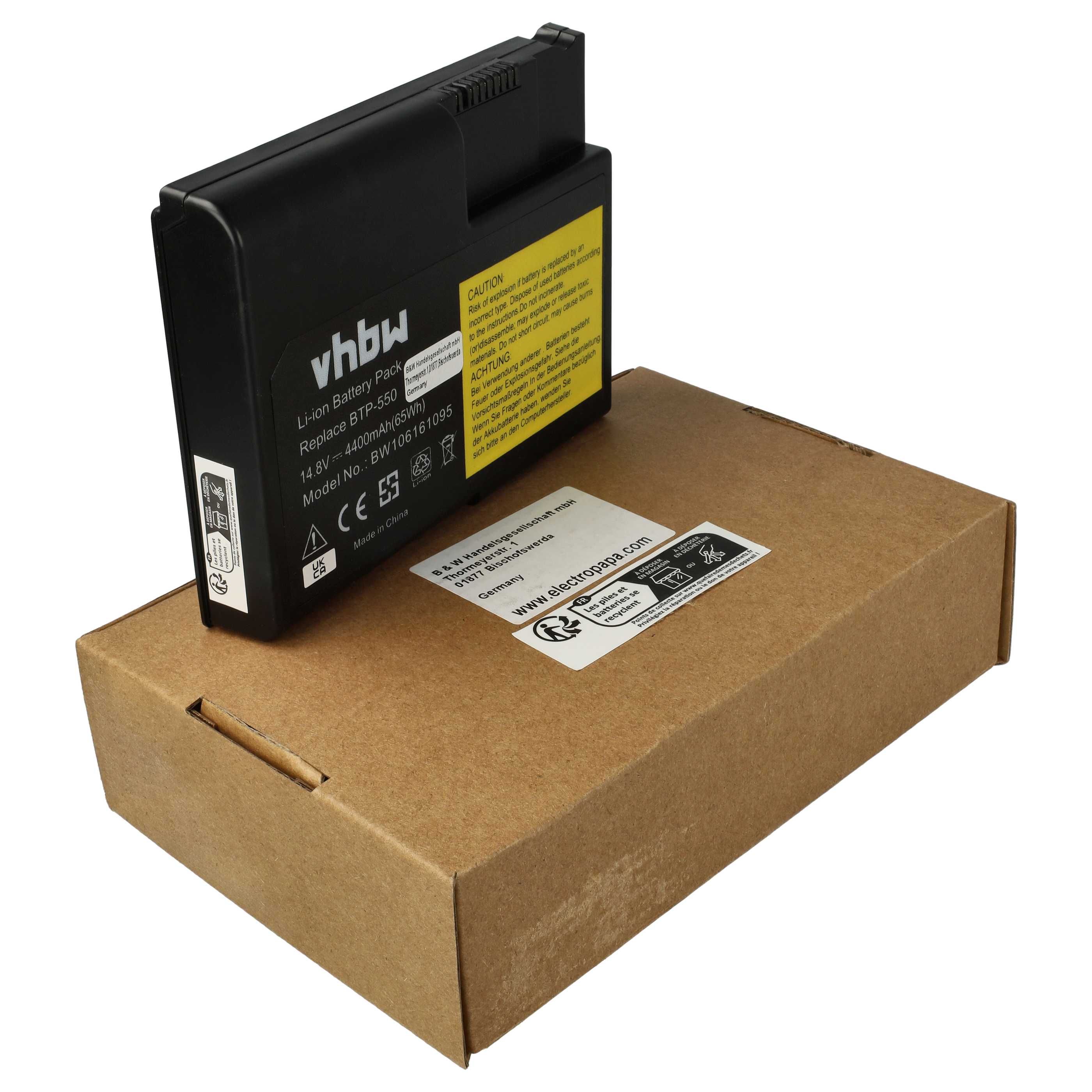 Akumulator do laptopa zamiennik BAT-30N, BAT30N3L, BT.A0101.001, BT.A0101.002 - 4400 mAh 14,8 V Li-Ion, czarny