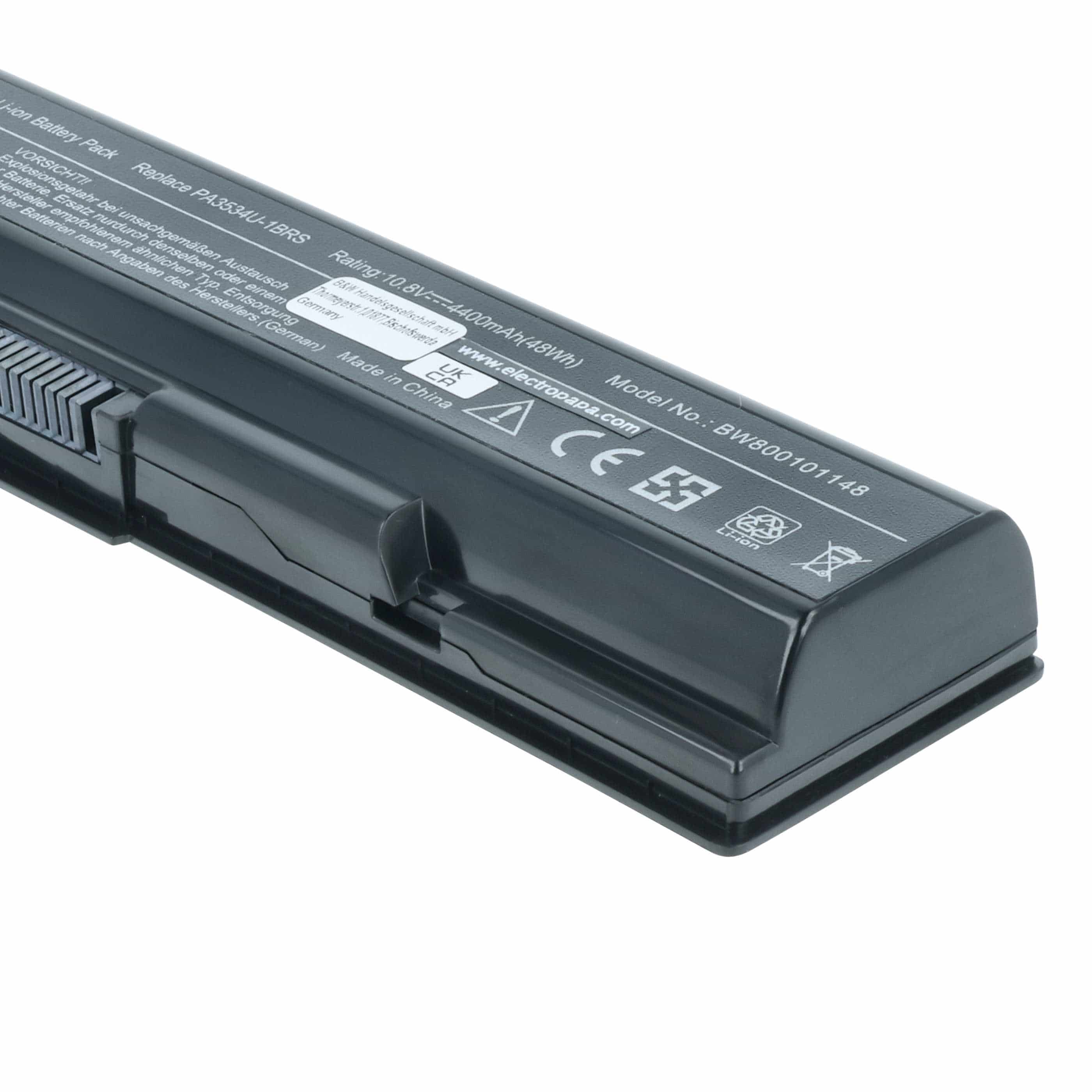 Akumulator do laptopa zamiennik Toshiba PA3533U-1BRS, PA3533U-1BAS - 4400 mAh 10,8 V Li-Ion, czarny