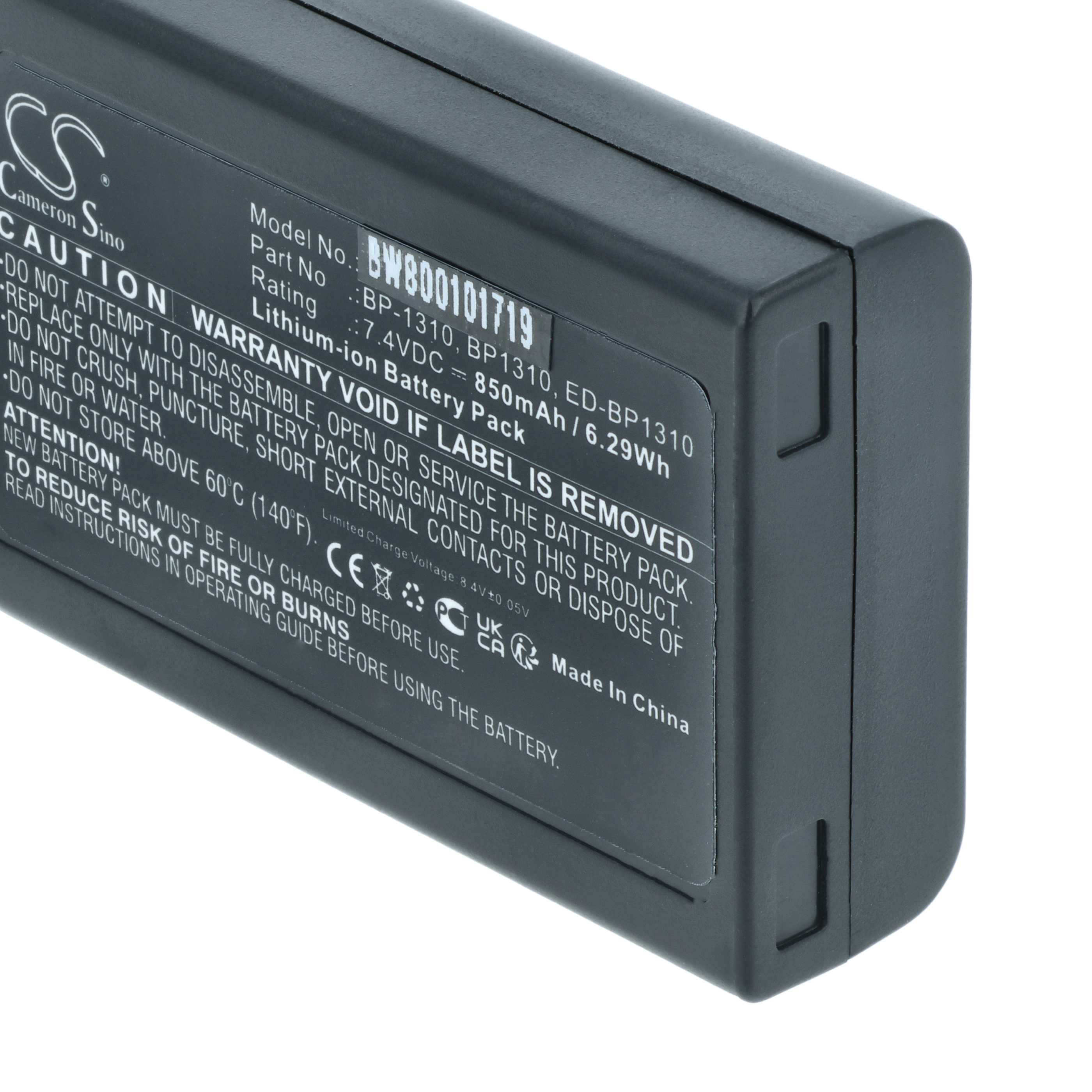 Battery replaces Samsung AD43-00192A, BP1310, BP-1310, ED-BP1310 - 1000mAh, 7.2V, Li-Ion