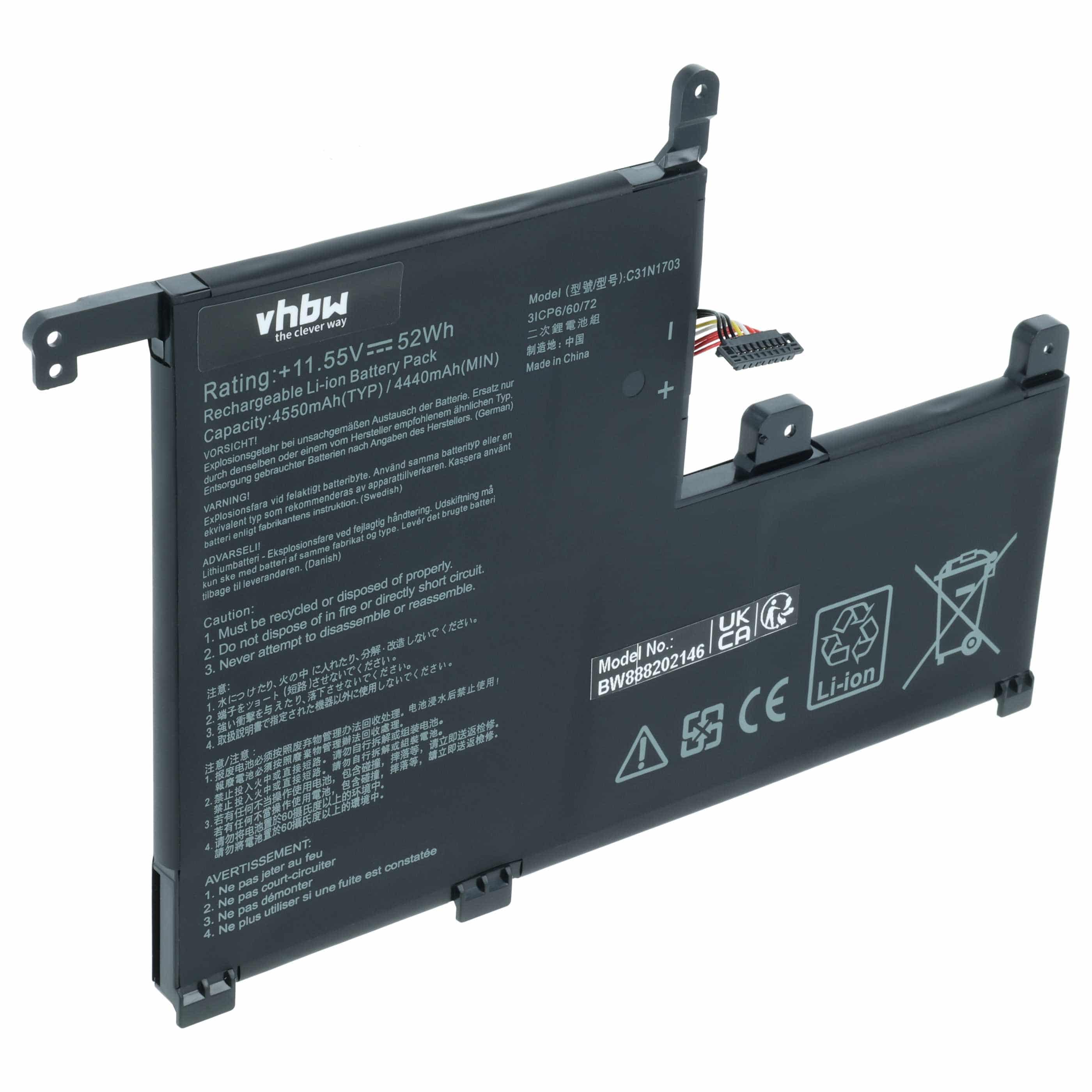 Akumulator do laptopa zamiennik Asus C31N1703, 0B200-02650100 - 4500 mAh 11,52 V LiPo