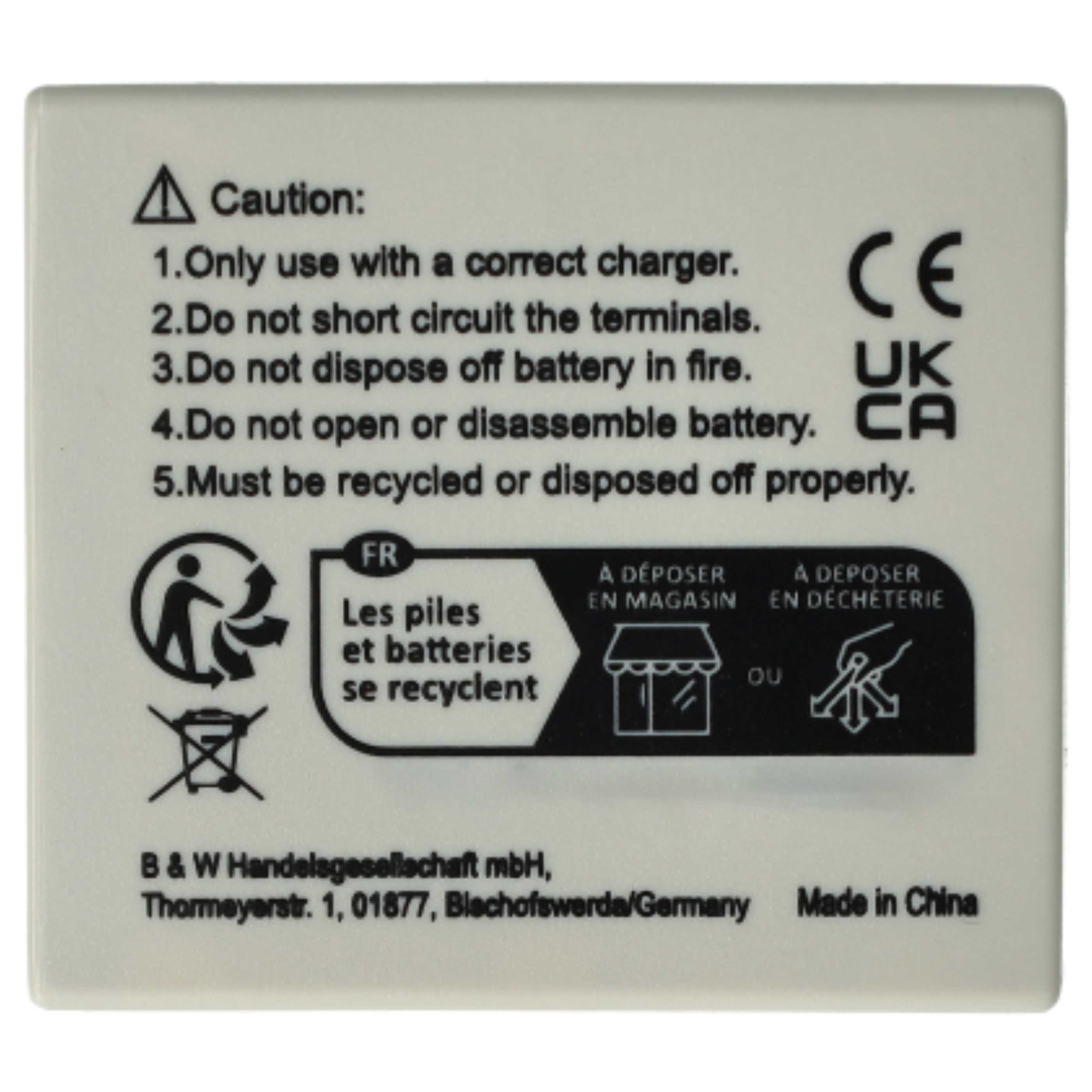 2x Battery replaces Sanyo DB-L20, DB-L20A, DB-L20AEX - 600mAh, 3.7V, Li-Ion