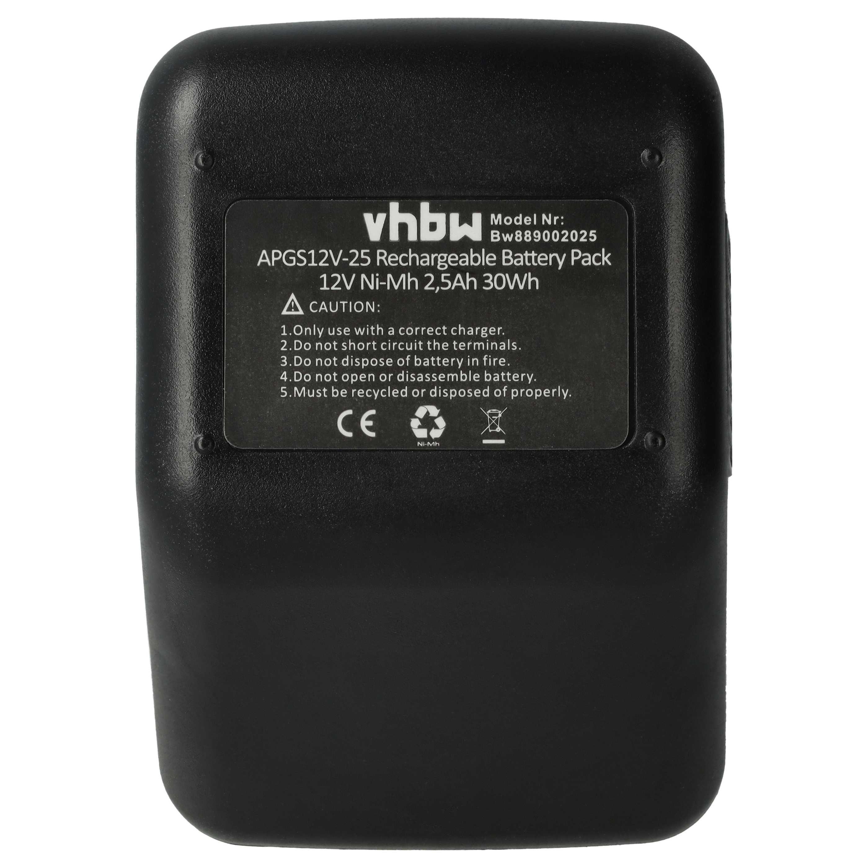 Batteria sostituisce Gesipa CPT12/2 EHD per attrezzo - 2,5Ah 12V NiMH