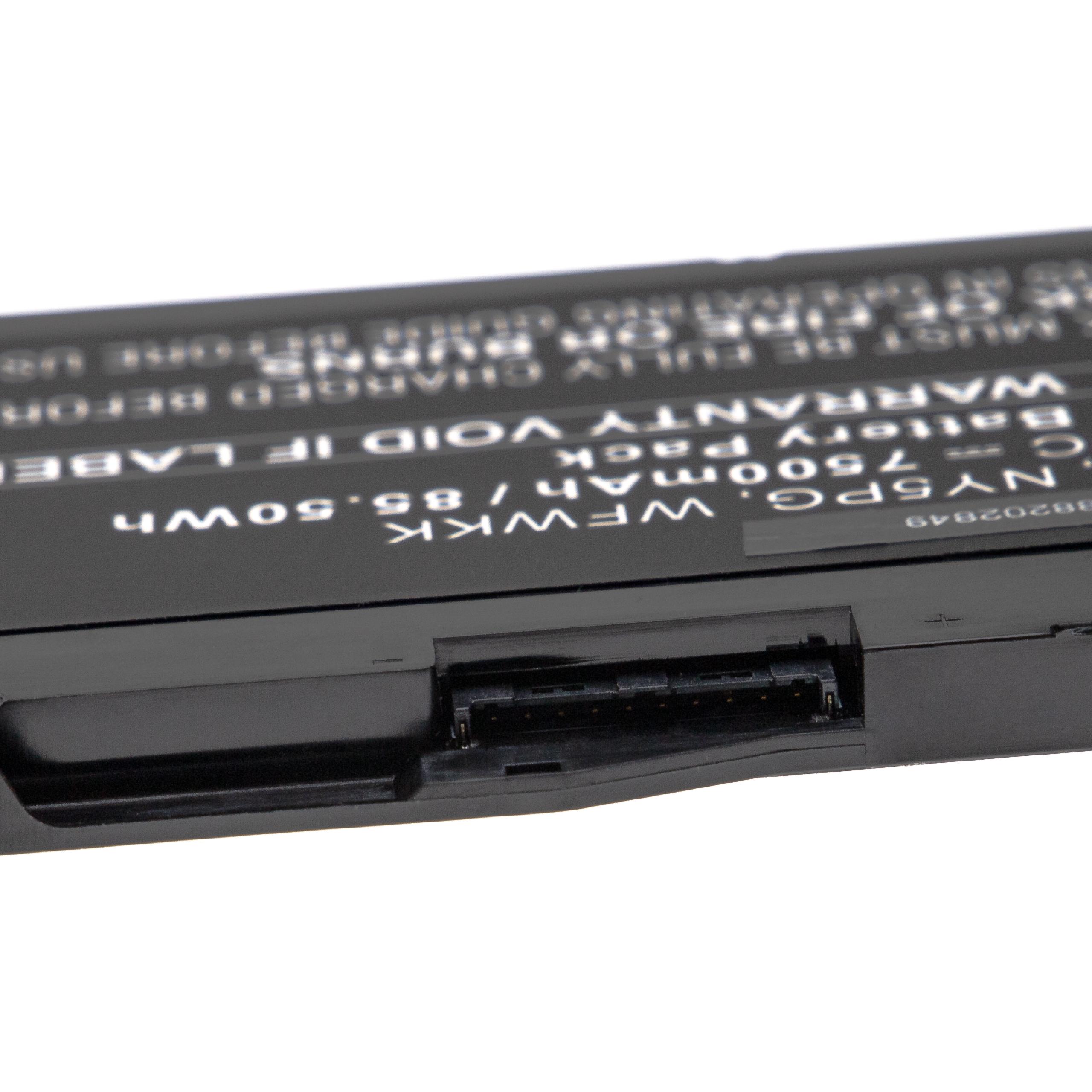 Batterie remplace Dell NY5PG, VG93N, WFWKK pour ordinateur portable - 7500mAh 11,4V Li-polymère
