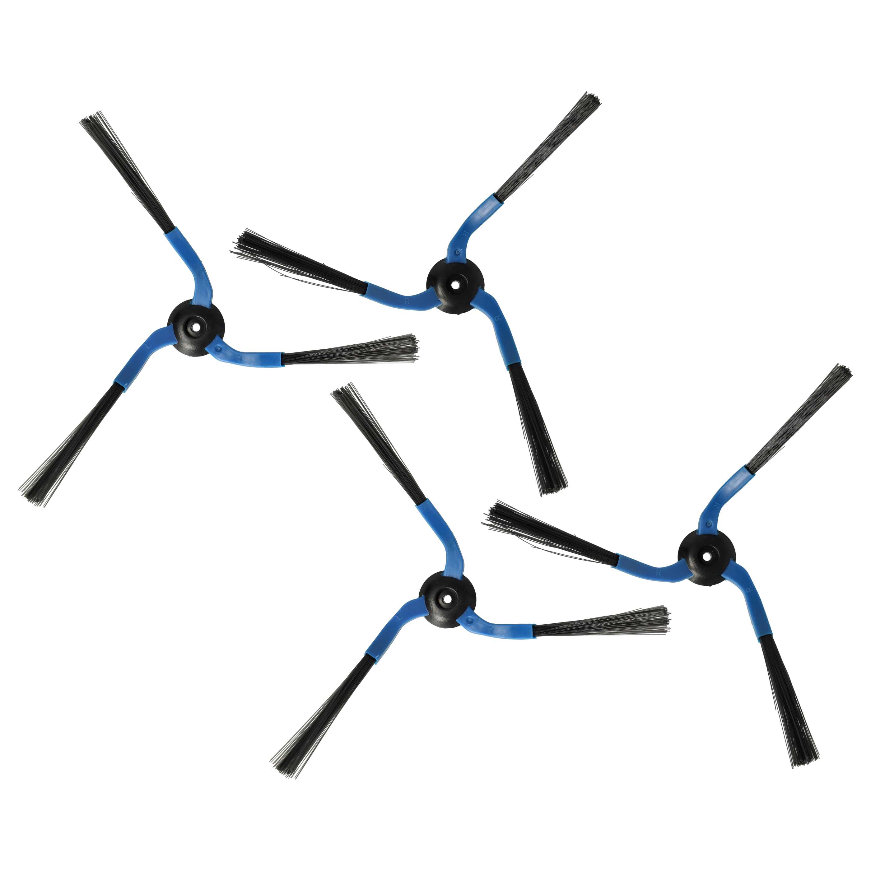 4x Spazzola laterale (dx/sx) a 3 bracci per robot aspirapolvere Samsung SR87xx - nero / blu