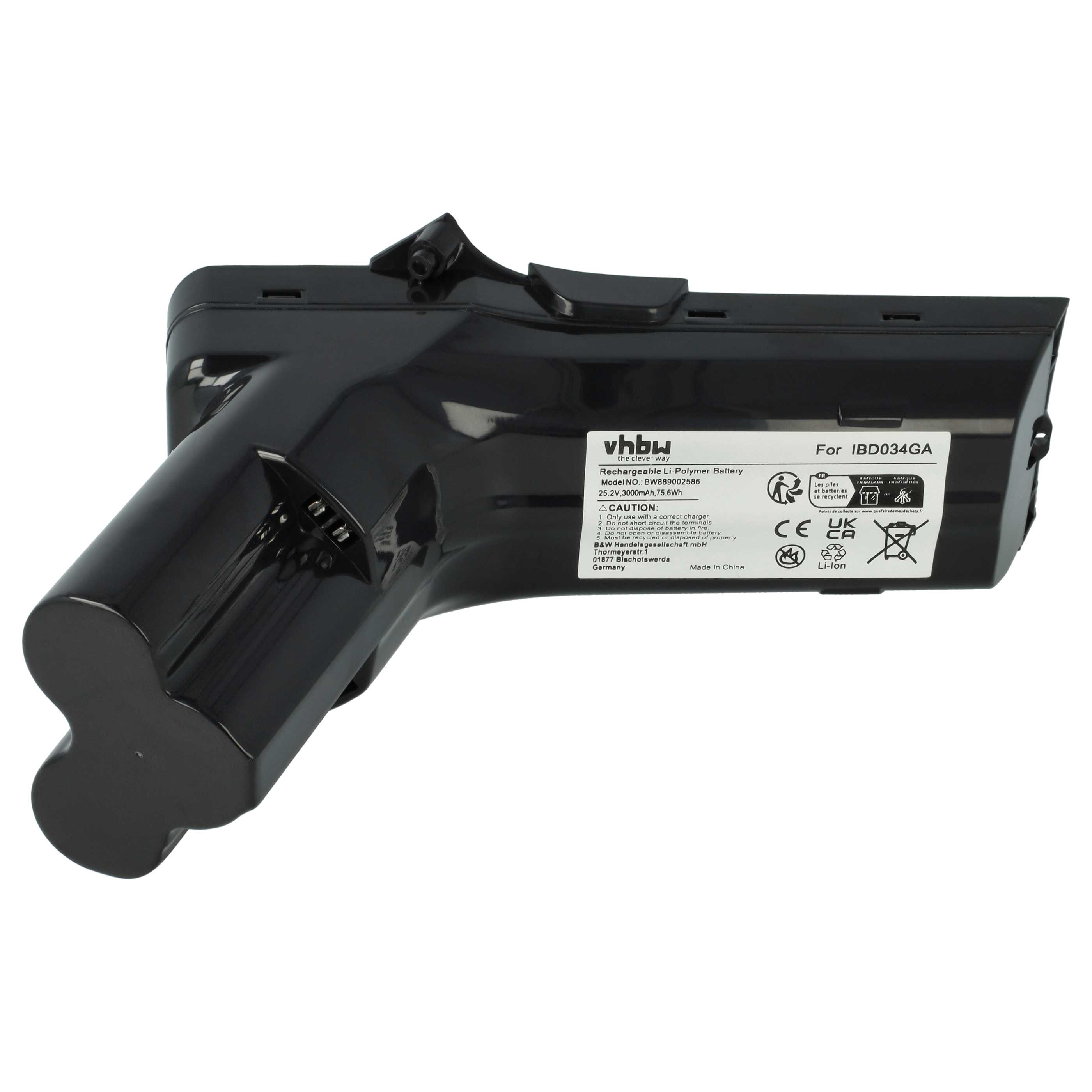 Akku als Ersatz für Philips IBD034GA, 300000517621, 300000517631, 6.27.40.08-0 für Philips Staubsauger - 3000mAh 25,2V Li-Ion