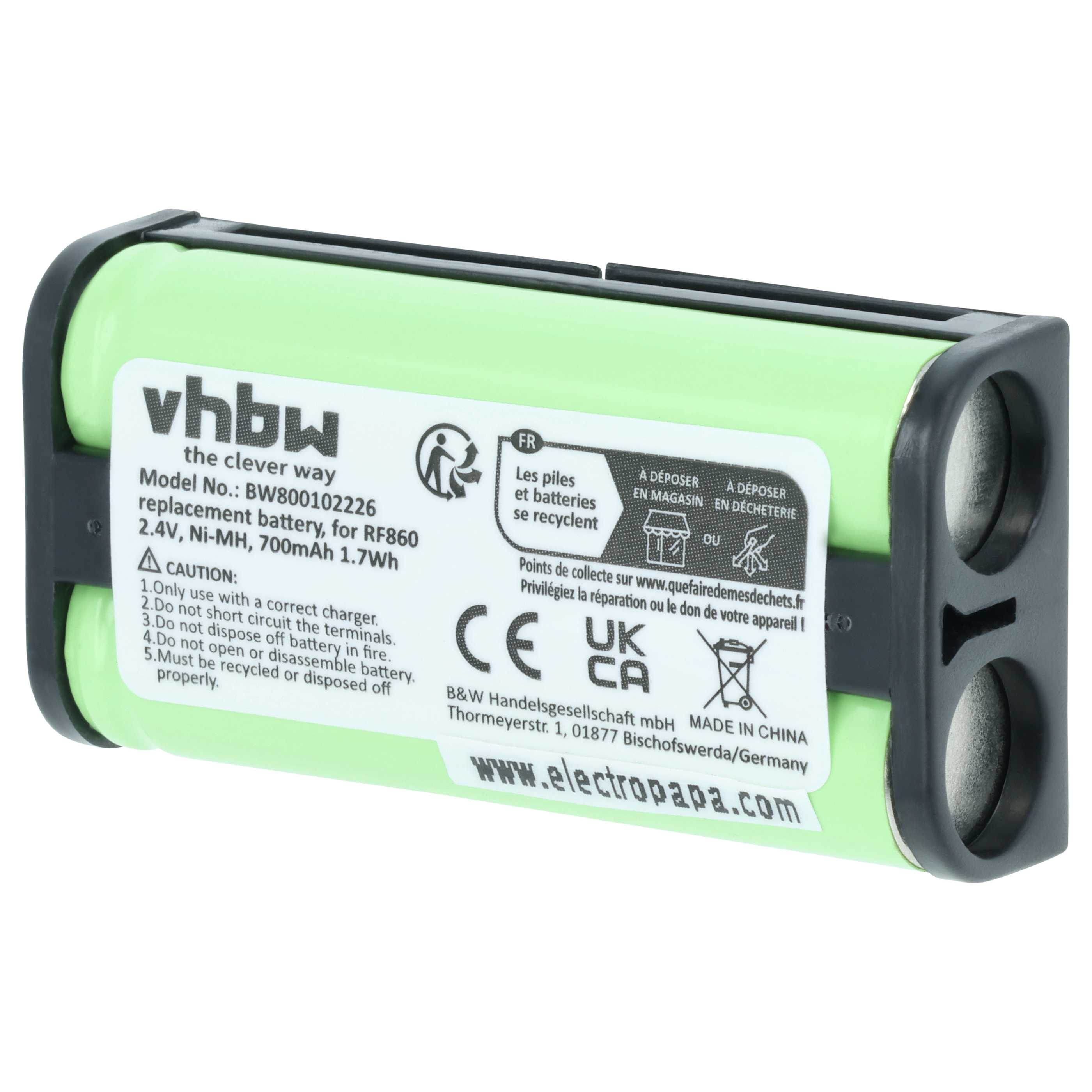2x Batteria sostituisce Sony BP-HP550-11 per auricolari cuffie - 700mAh 2,4V NiMH