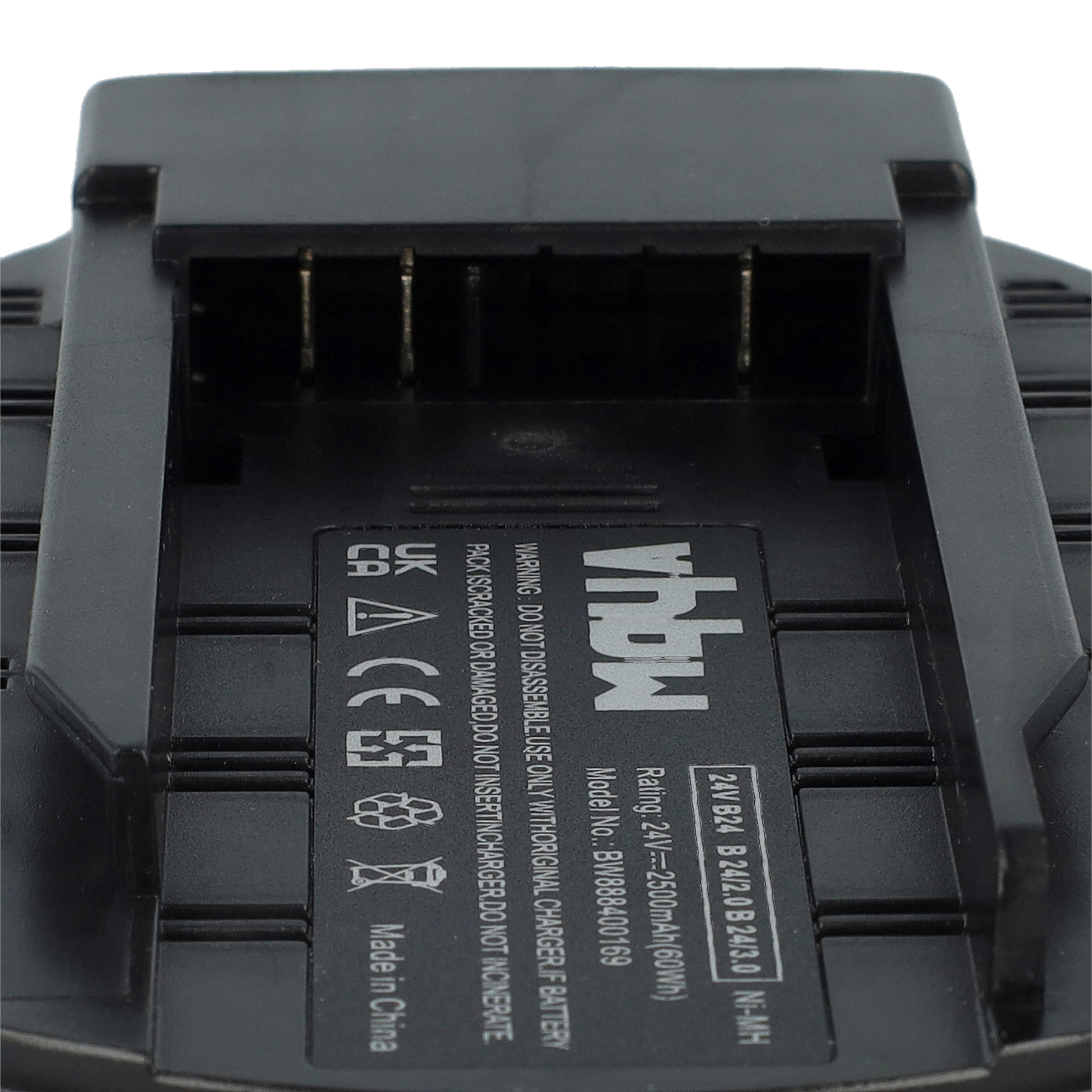 2x Battery replaces Hilti B24/3.0, B24/2.0, B24 Electric Power Tool - 2500 mAh, 24 V, NiMH