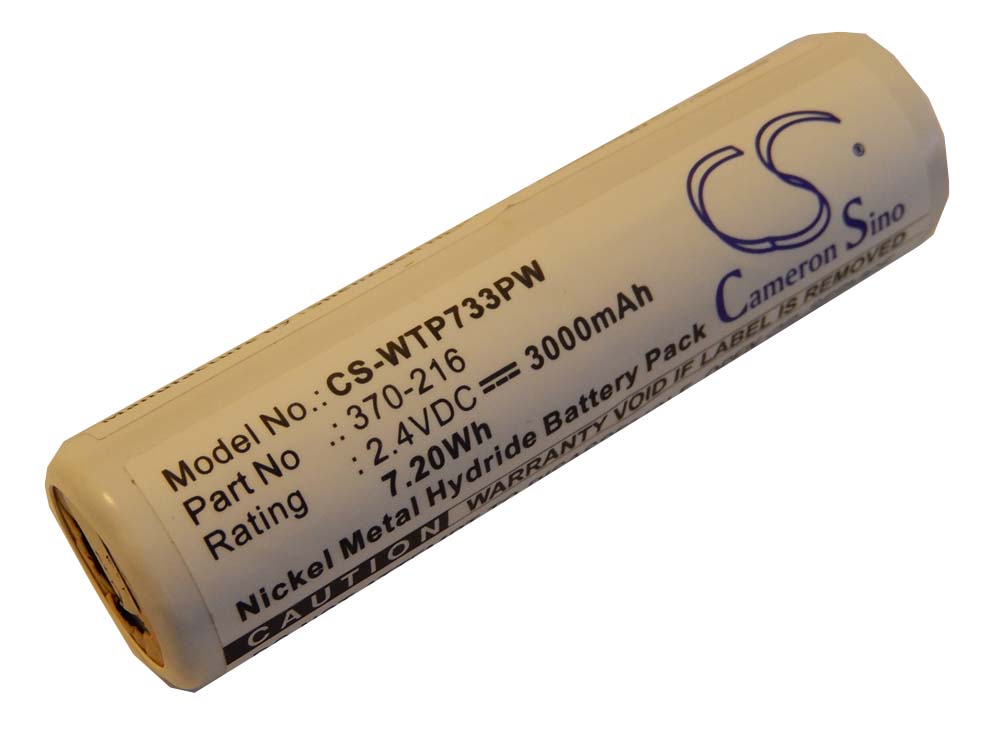Batería reemplaza Wahl 00040-100, 370-216 para herramienta - 3000 mAh, 2,4 V, NiMH