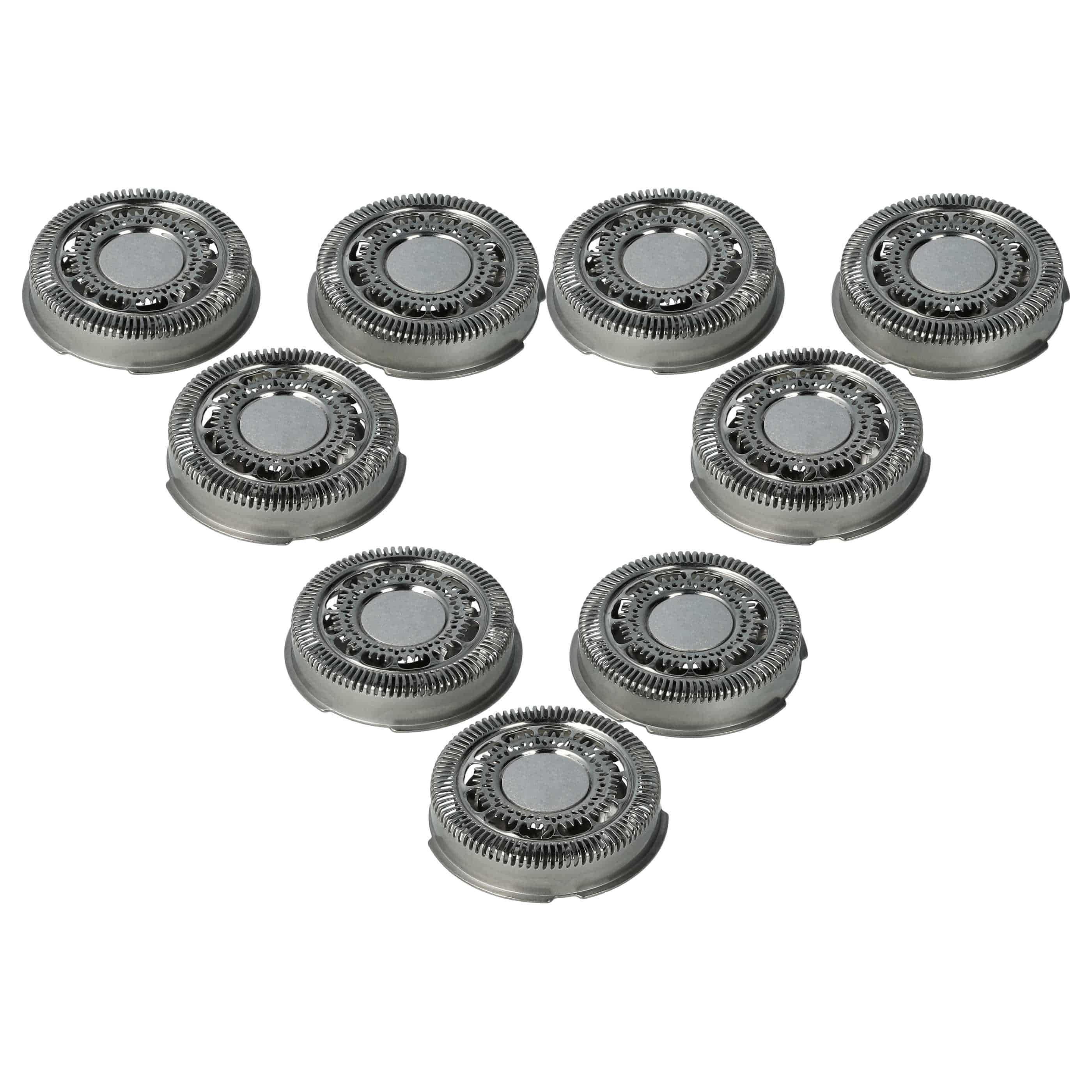 9x cabezales reemplaza Philips SH70/50, SH70/60, SH70, SH71, SH71/50 para afeitadoras Philips - plata