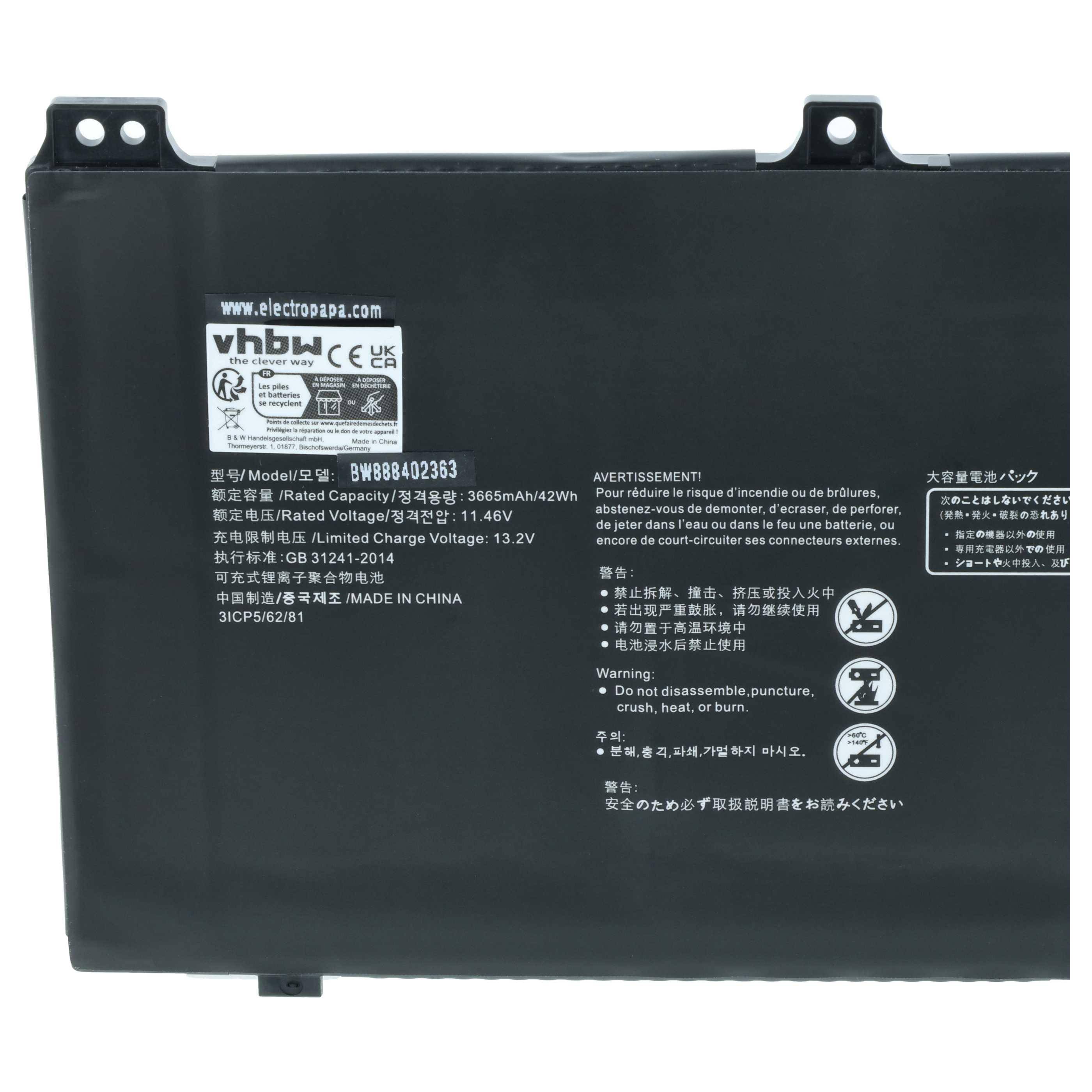 Akumulator do laptopa zamiennik Huawei HB4692J5ECW-31 - 3600 mAh 11,46 V LiPo