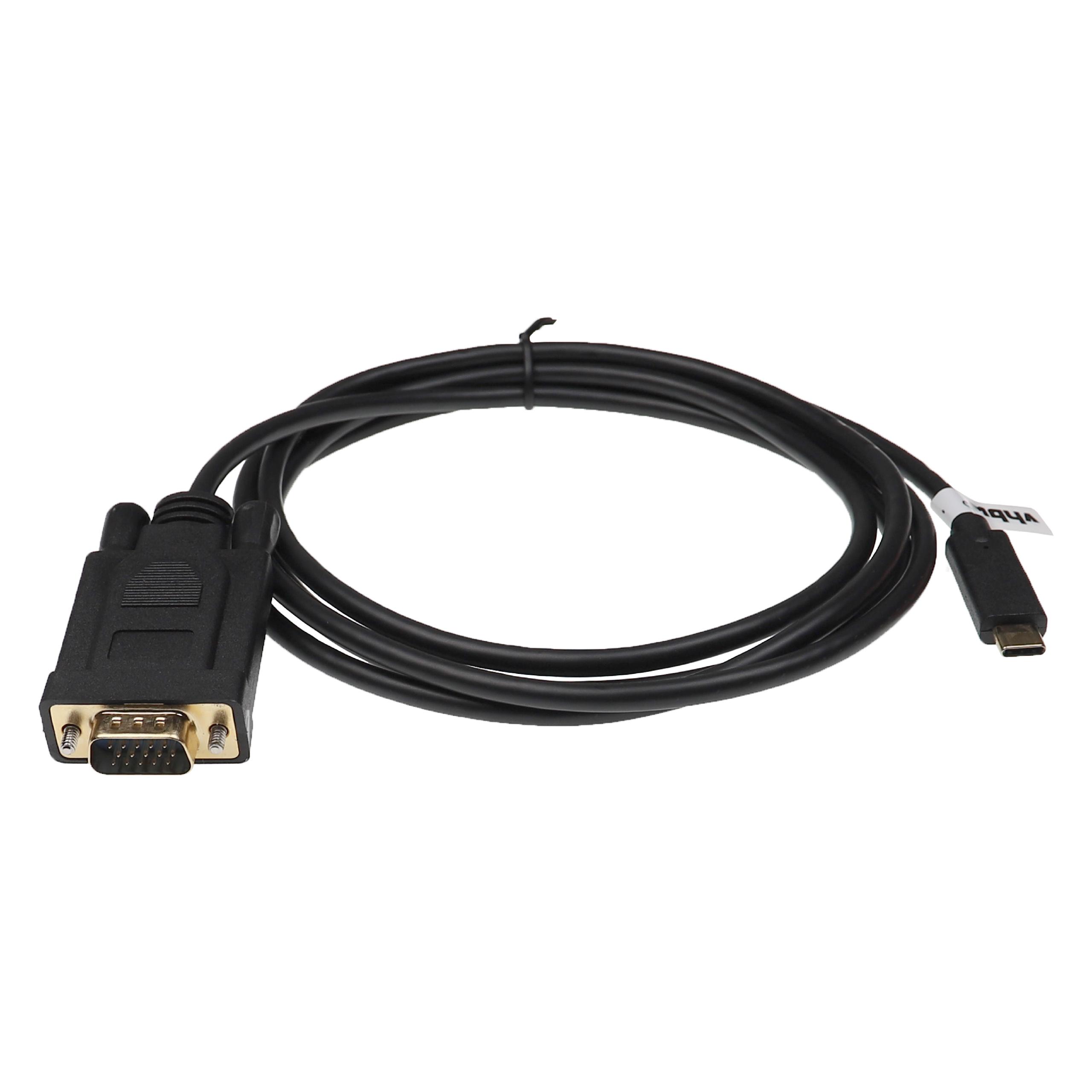 vhbw Adaptador USB C a VGA para PC, monitor, televisor, proyector - Cable adaptador USB-RCA, 180 cm