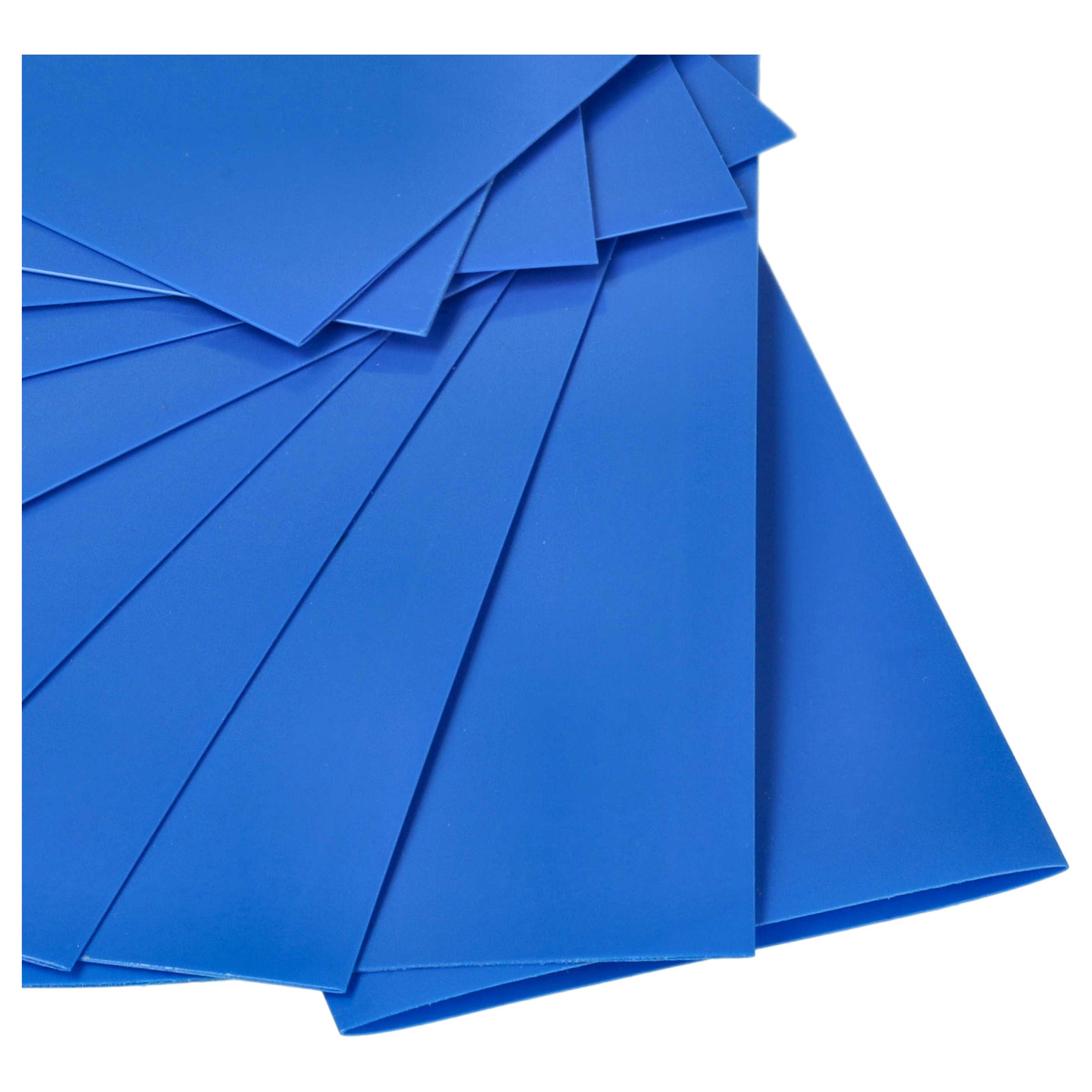 10x tubo termorretráctil compatible con celdas de batería 18650 - Láminas retráctiles azul