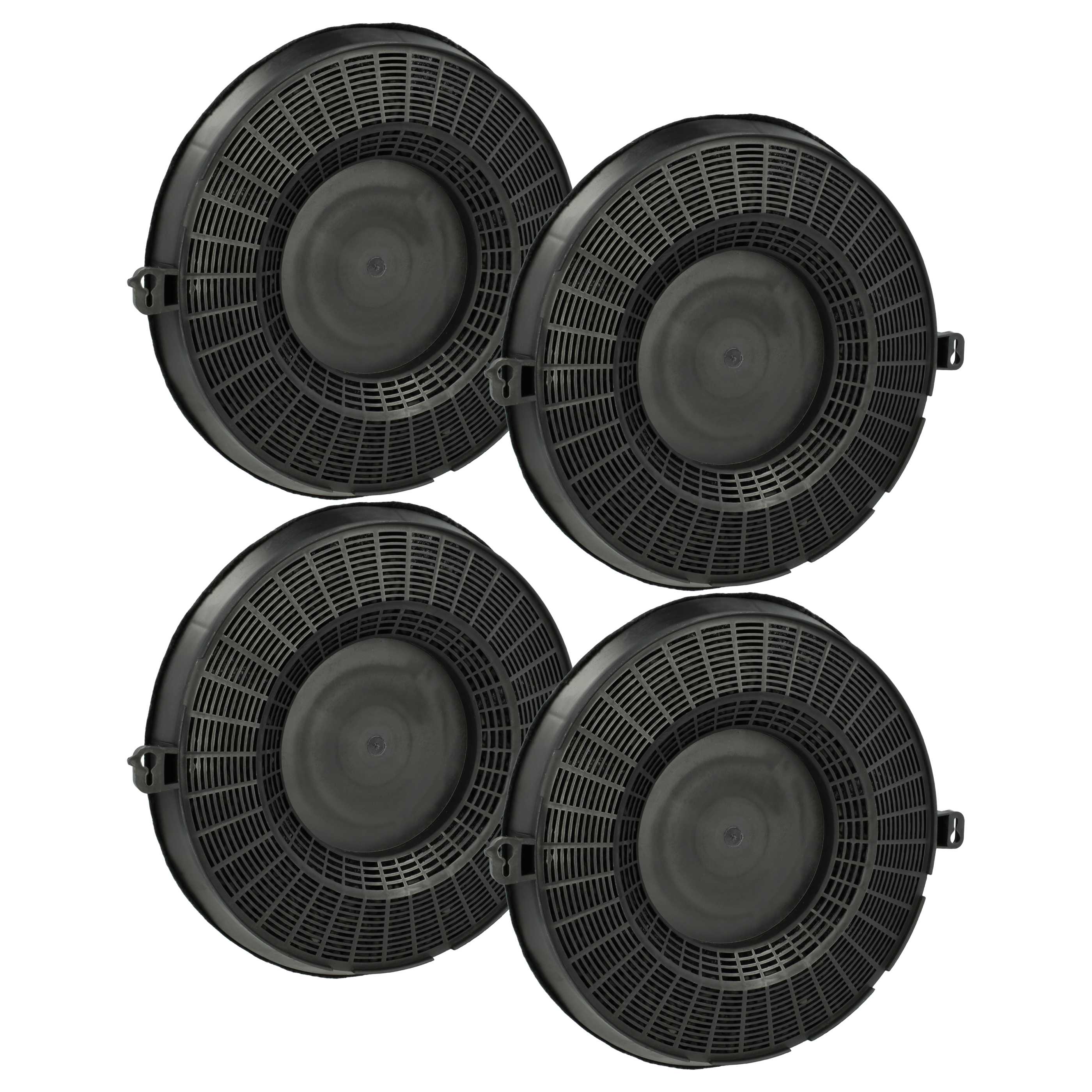 4x Filtres à charbon actif remplace AEG EHFC48, Typ 48, 9029793610 pour hotte Zanussi