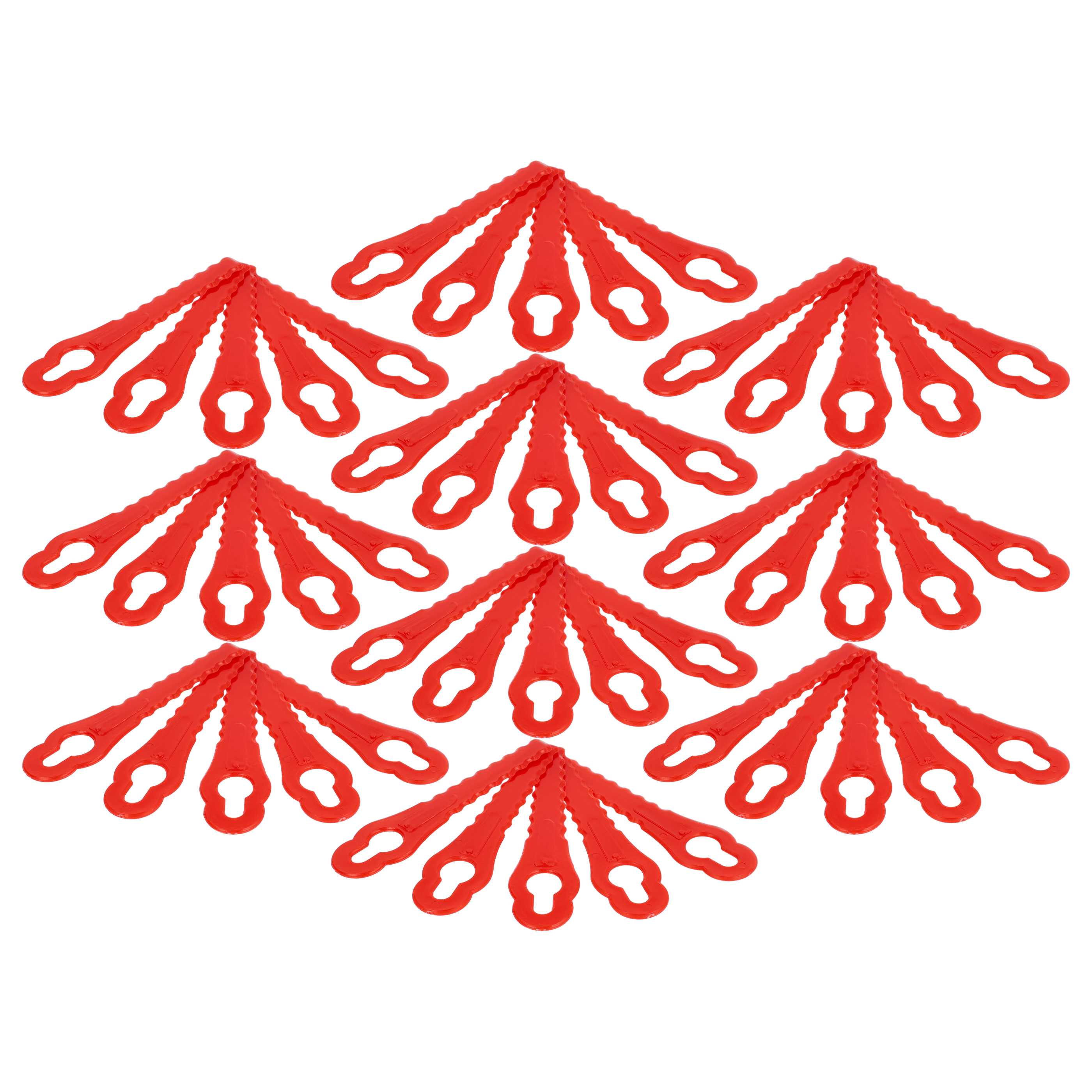 50x Lames remplace Grizzly 91094326 pour tondeuse – Couteaux polyamide, Rot