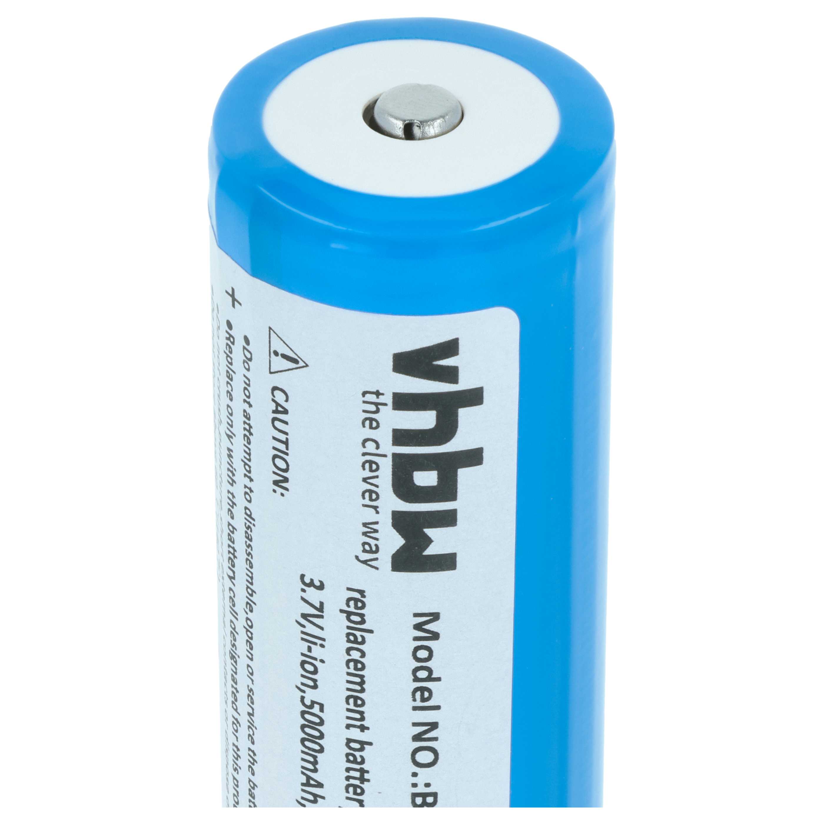 Torch - 5x Battery replaces Ledlenser 501002, 04058205009263 - 5000 mAh 3.7 V Li-Ion