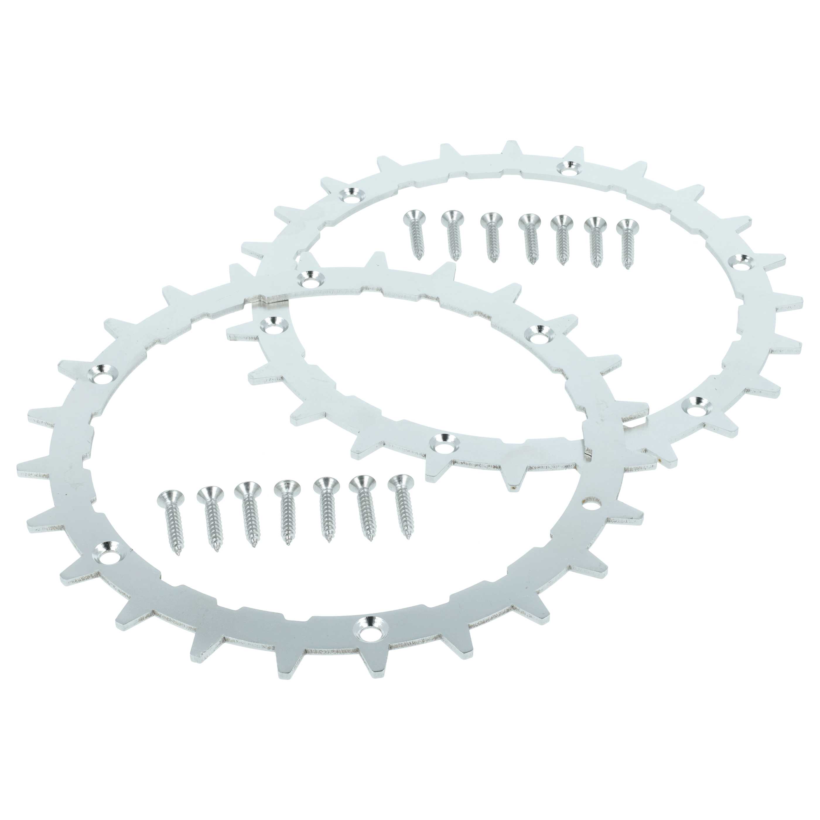 2x Spikes suitable for Bosch Indego 350, 400, M+ 700, S 500 Robot Mower - Stainless Steel, 24 Teeth