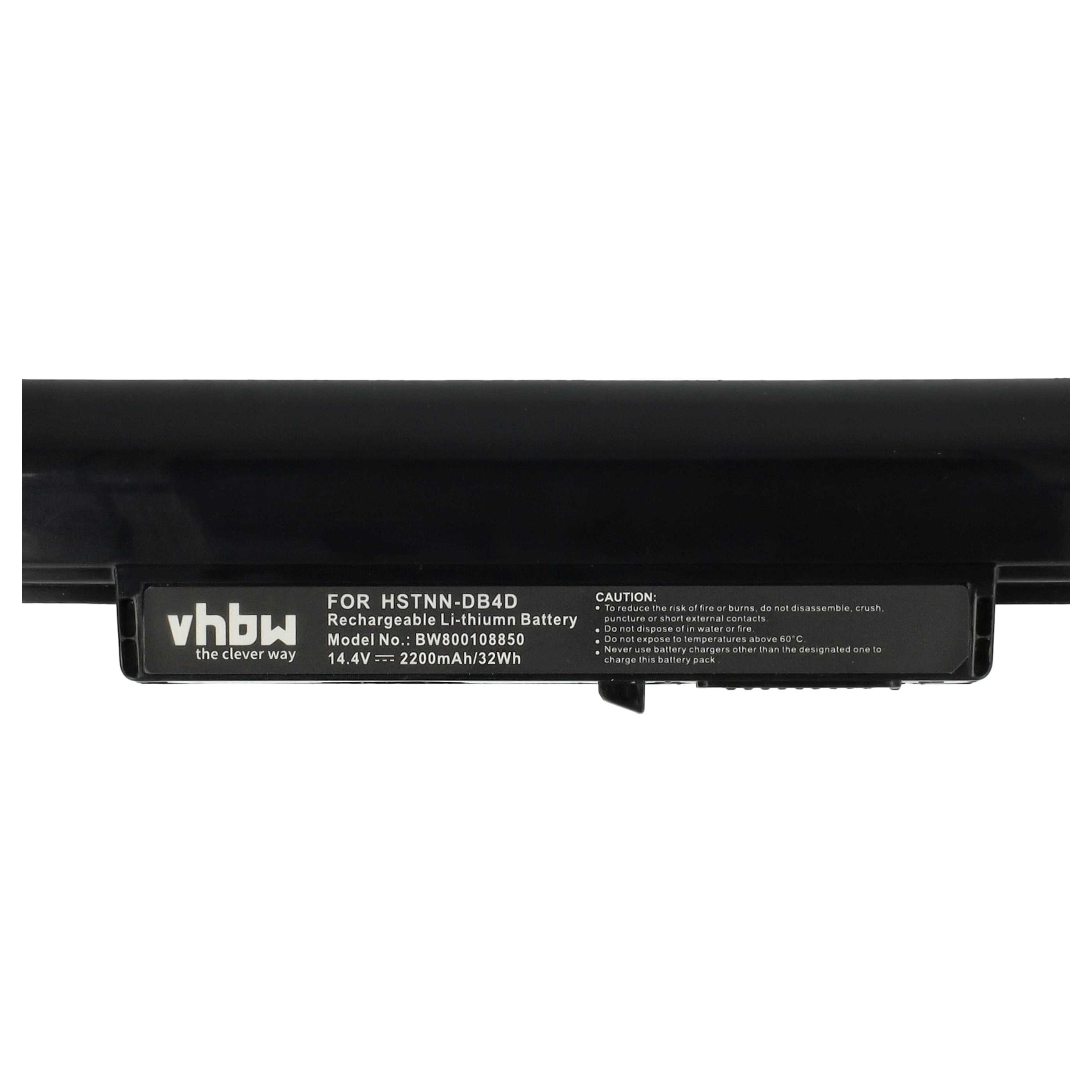 Akumulator do laptopa zamiennik HP 694864-851, 694864-51, 694864-241 - 2200 mAh 14,4 V Li-Ion, czarny
