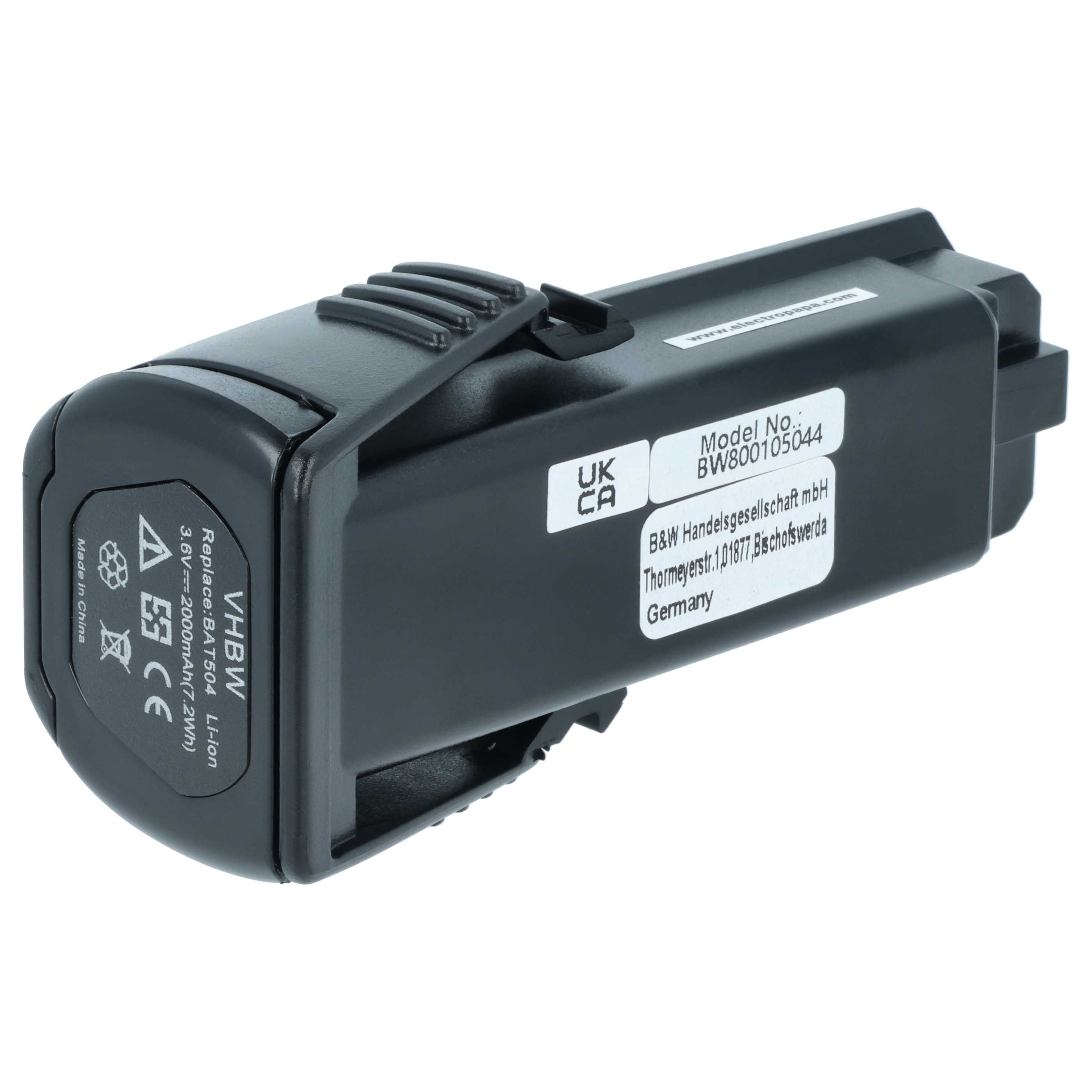 Battery replaces Bosch BAT504, 2 607 336 242 Electric Power Tool - 2000 mAh, 3.6 V, Li-Ion
