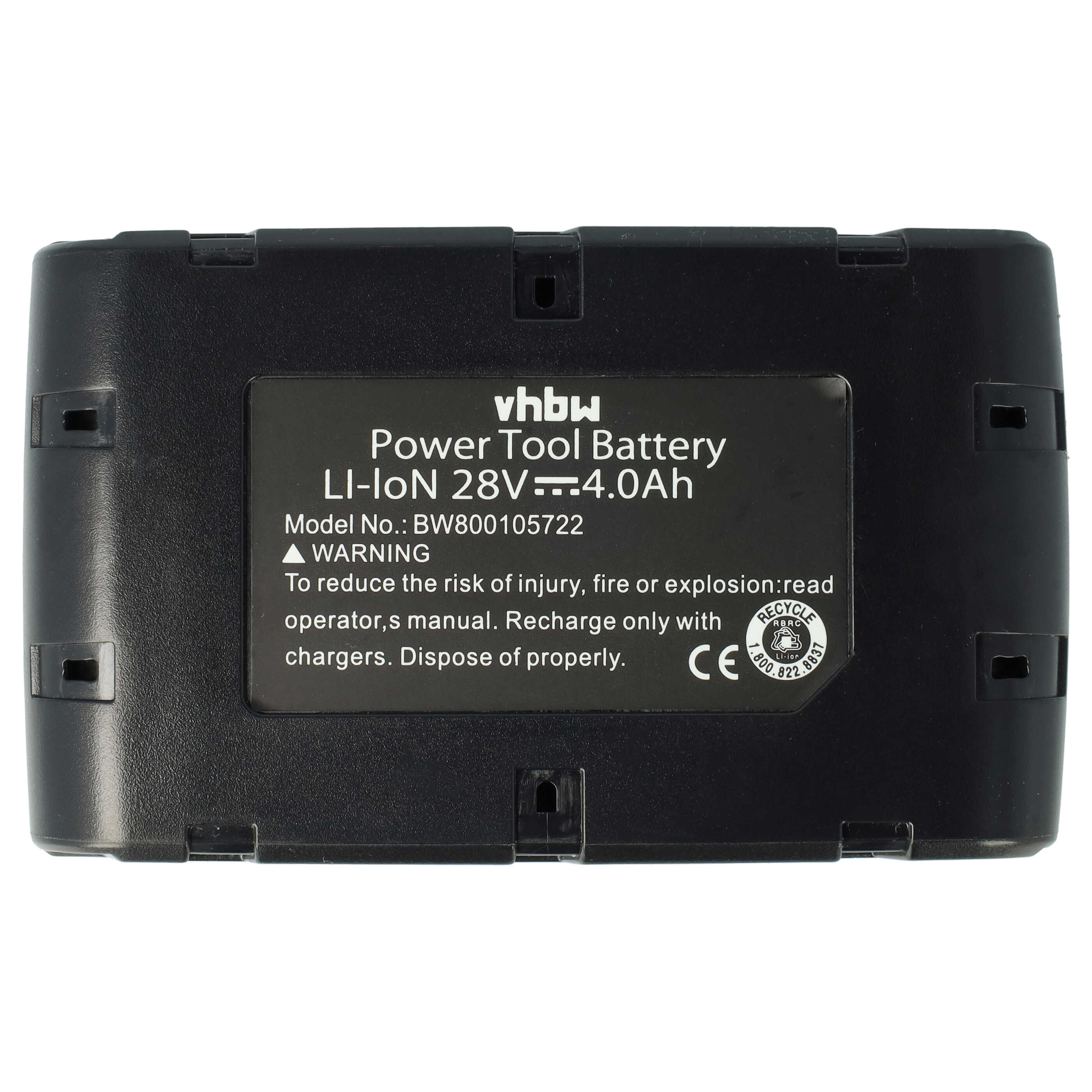 Batterie remplace AEG / Milwaukee M28 pour outil électrique - 4000 mAh, 28 V, Li-ion