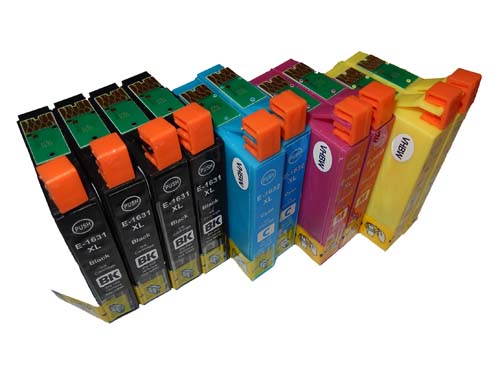 10x Set cartucce di inchiostro per stampante Epson Workforce - B/C/M/Y 162,8 ml