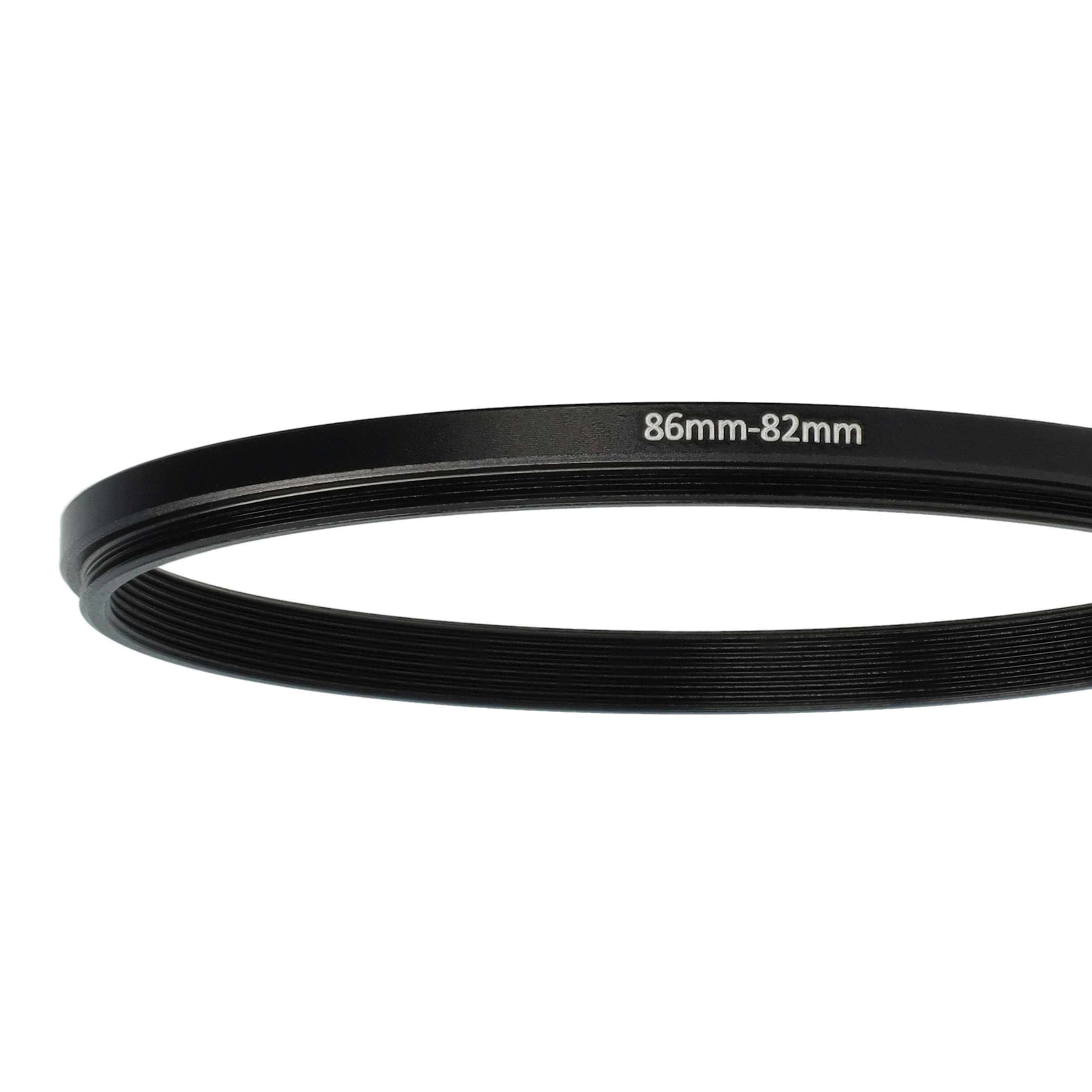 Step-Down Ring Adapter from 86 mm to 82 mm suitable for Camera Lens - Filter Adapter, metal