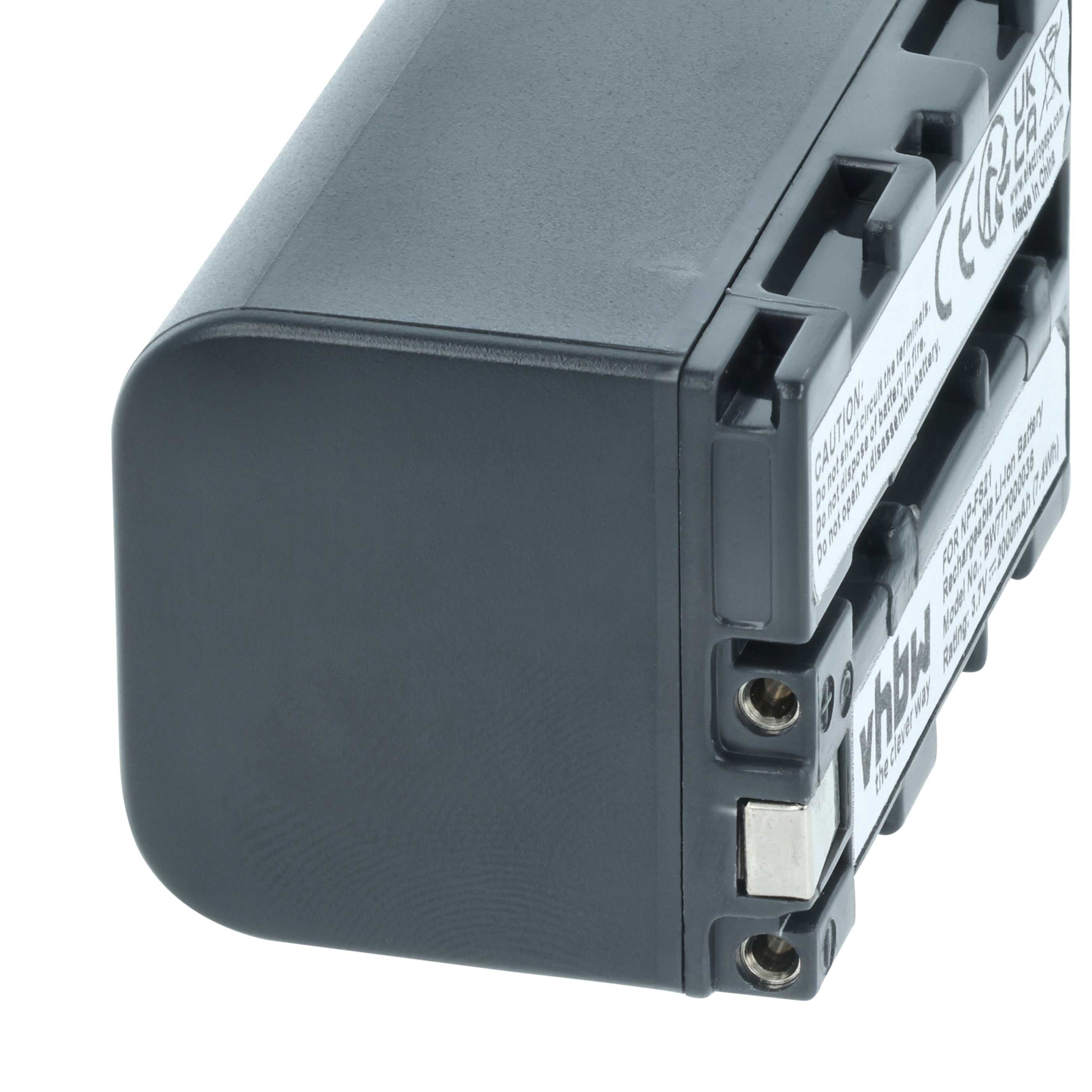Videocamera Battery replaces Sony NP-FS11, NP-FS10, NP-FM11, NP-FM10, NP-F11, NP-F10 - 2000 mAh 3.6 V Li-Ion