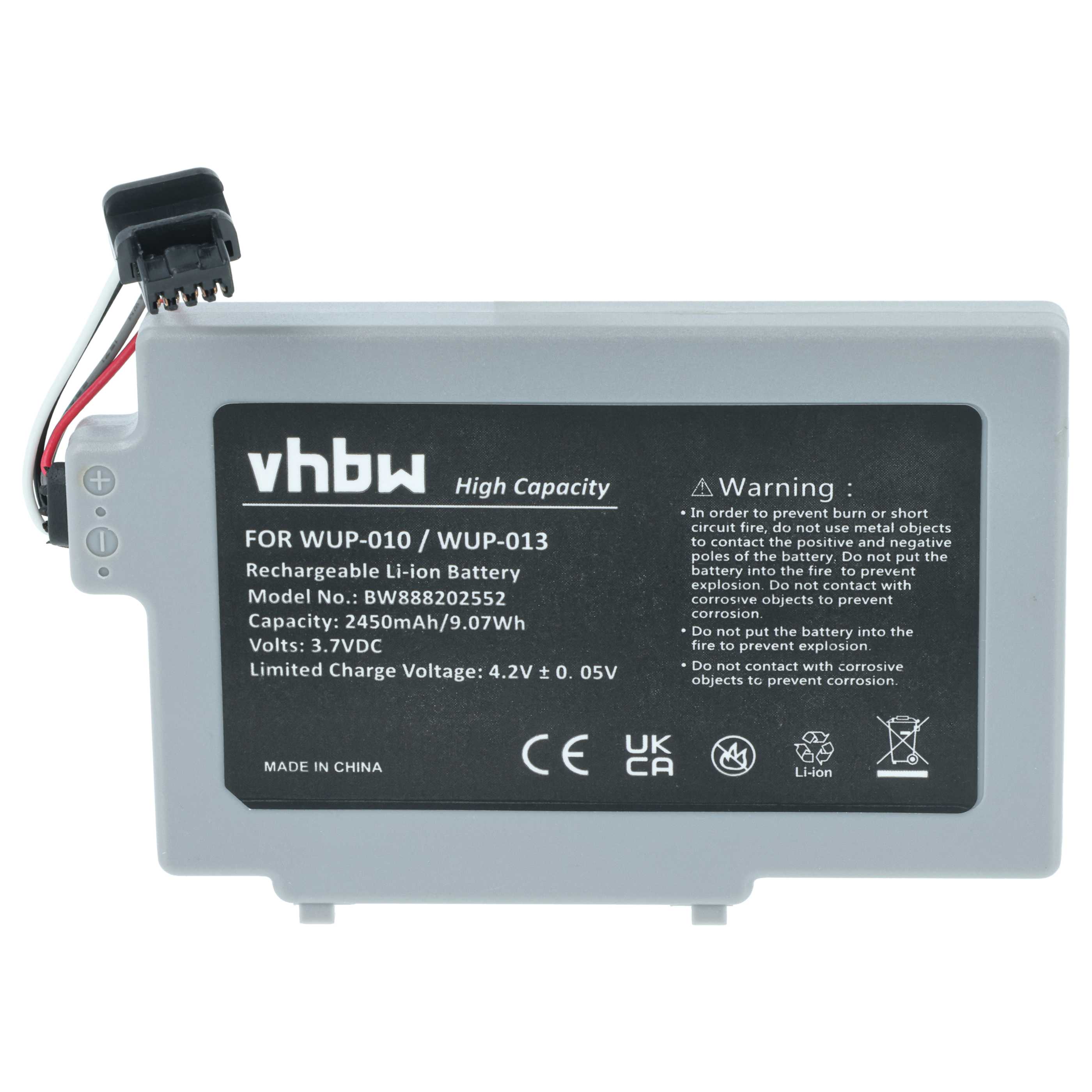 Gamepad Controller Battery replaces Nintendo WUP-013 - 2450 mAh 3.7 V Li-Ion