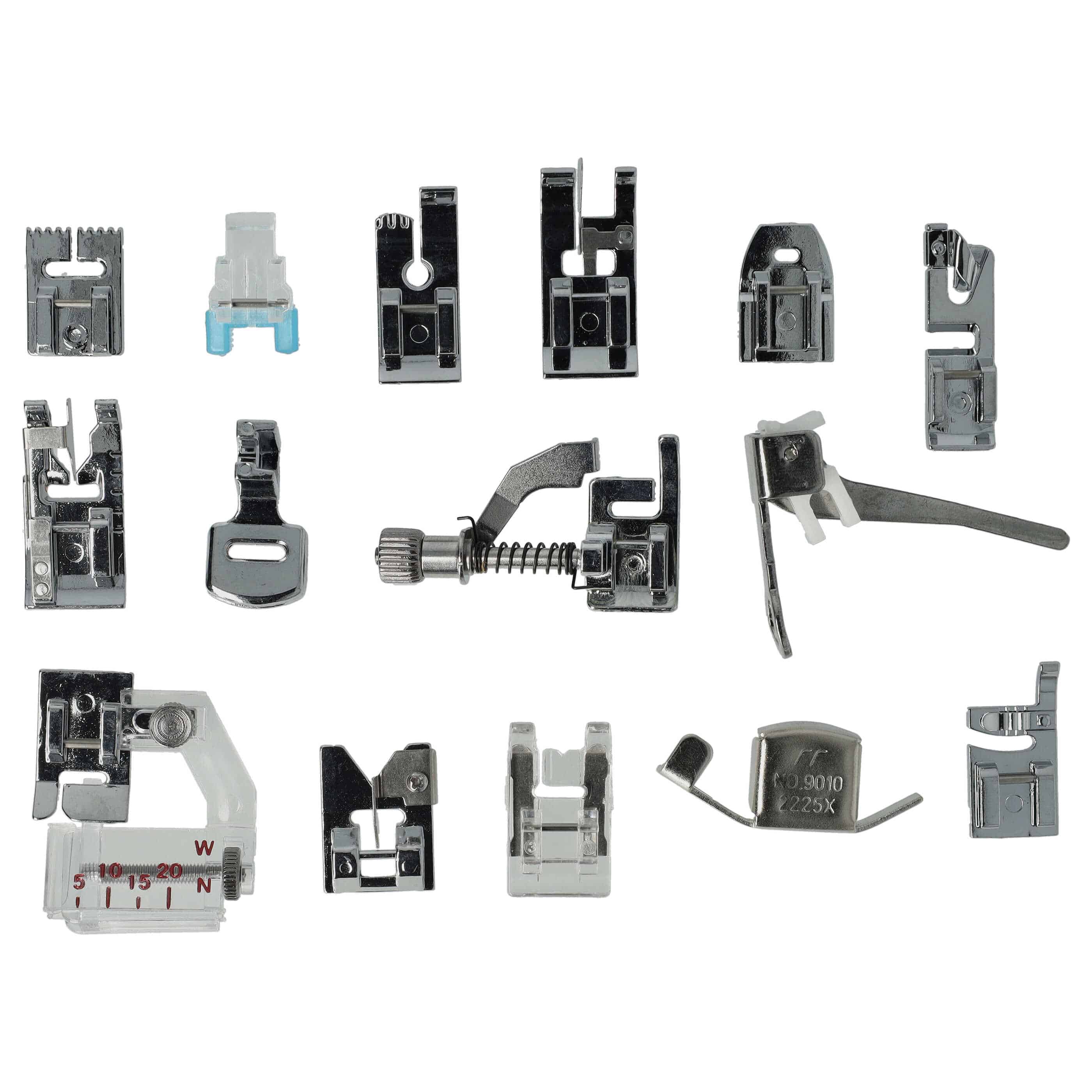 vhbw 15-Part Sewing Machine Presser Feet Set for Standard Sewing Machines with with Low Shank - Universal Sewi