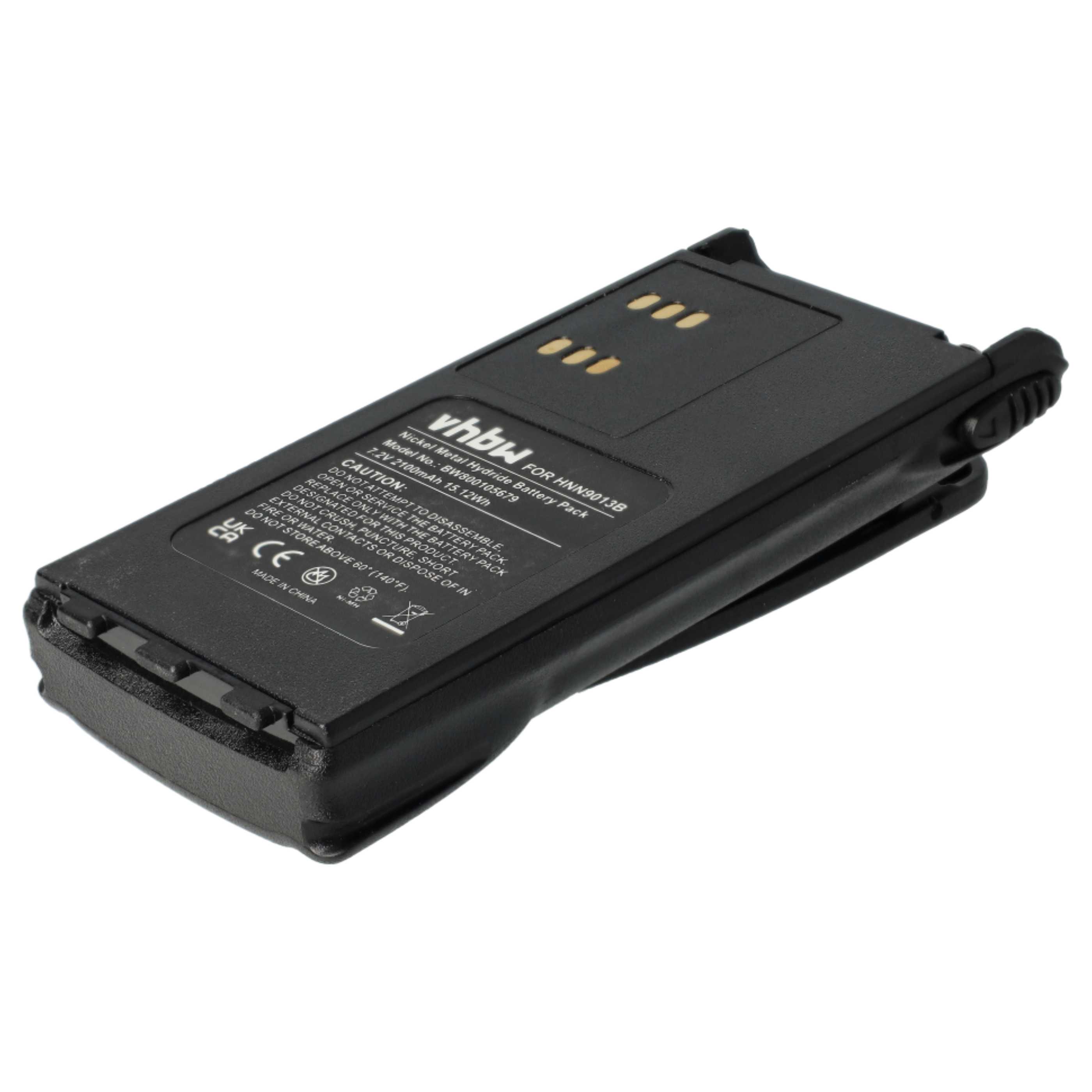 Radio 5x Battery replaces Motorola HMNN4151, HMNN4154, HNN4001, HMNN4158, HMNN4159 - 2100 mAh 7.2 V NiMH