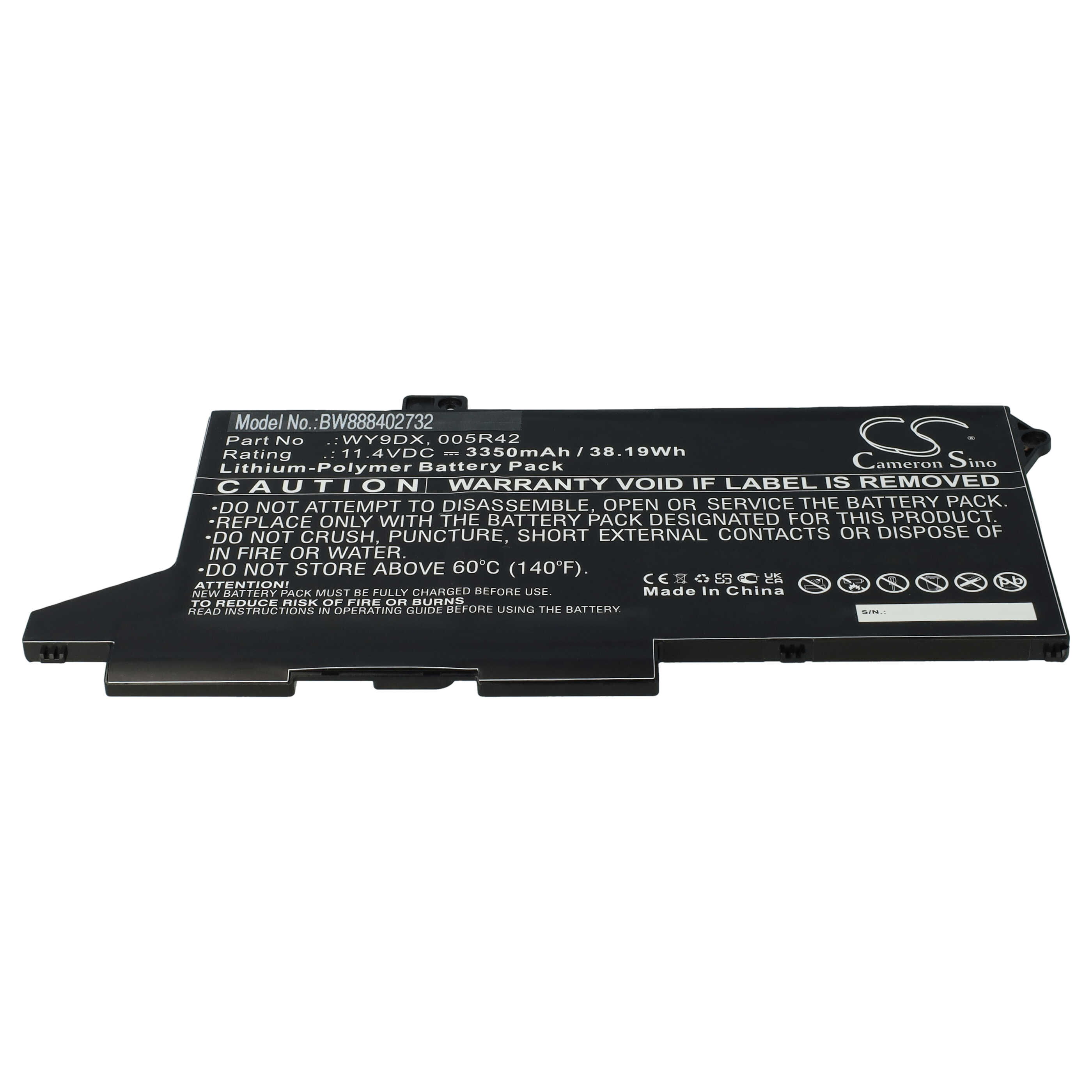 Akumulator do laptopa zamiennik Dell 005R42, WY9DX - 3350 mAh 11,4 V LiPo