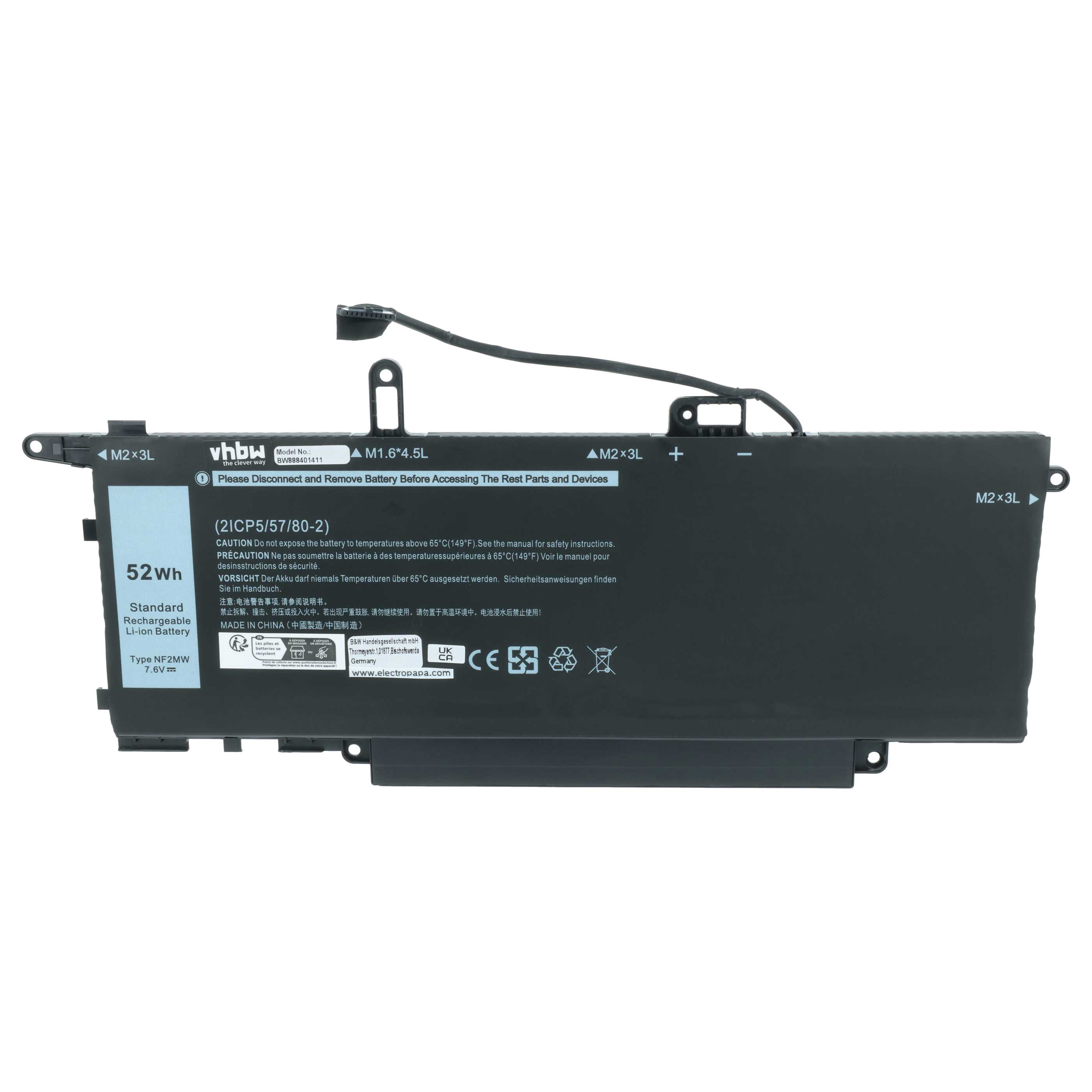 Akumulator do laptopa zamiennik Dell NF2MW - 6750 mAh 7,6 V LiPo
