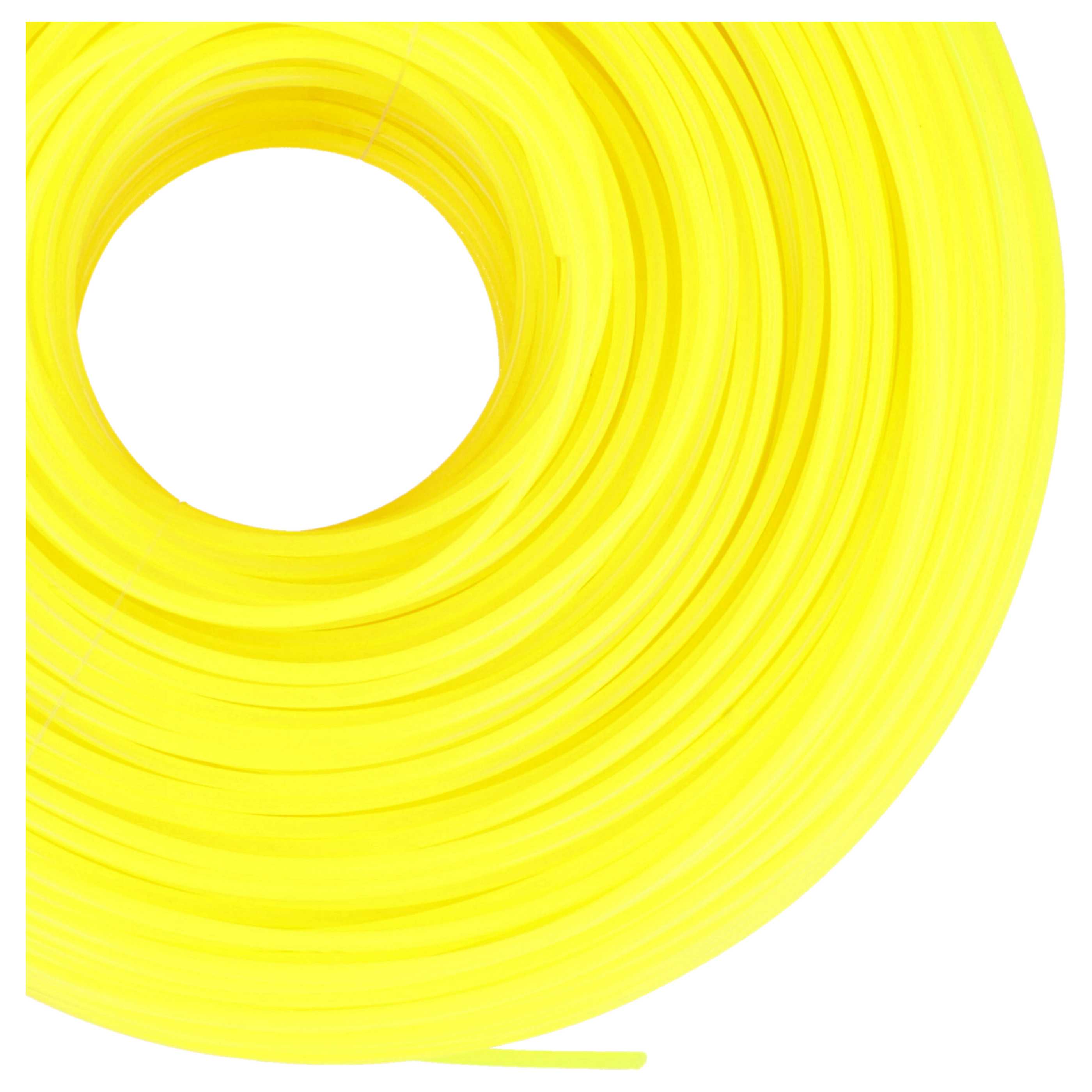 2x Line suitable for Bosch Makita Lawn Mower, Grass Trimmer - Trimmer Line Yellow, 2 mm x 100 m, Round