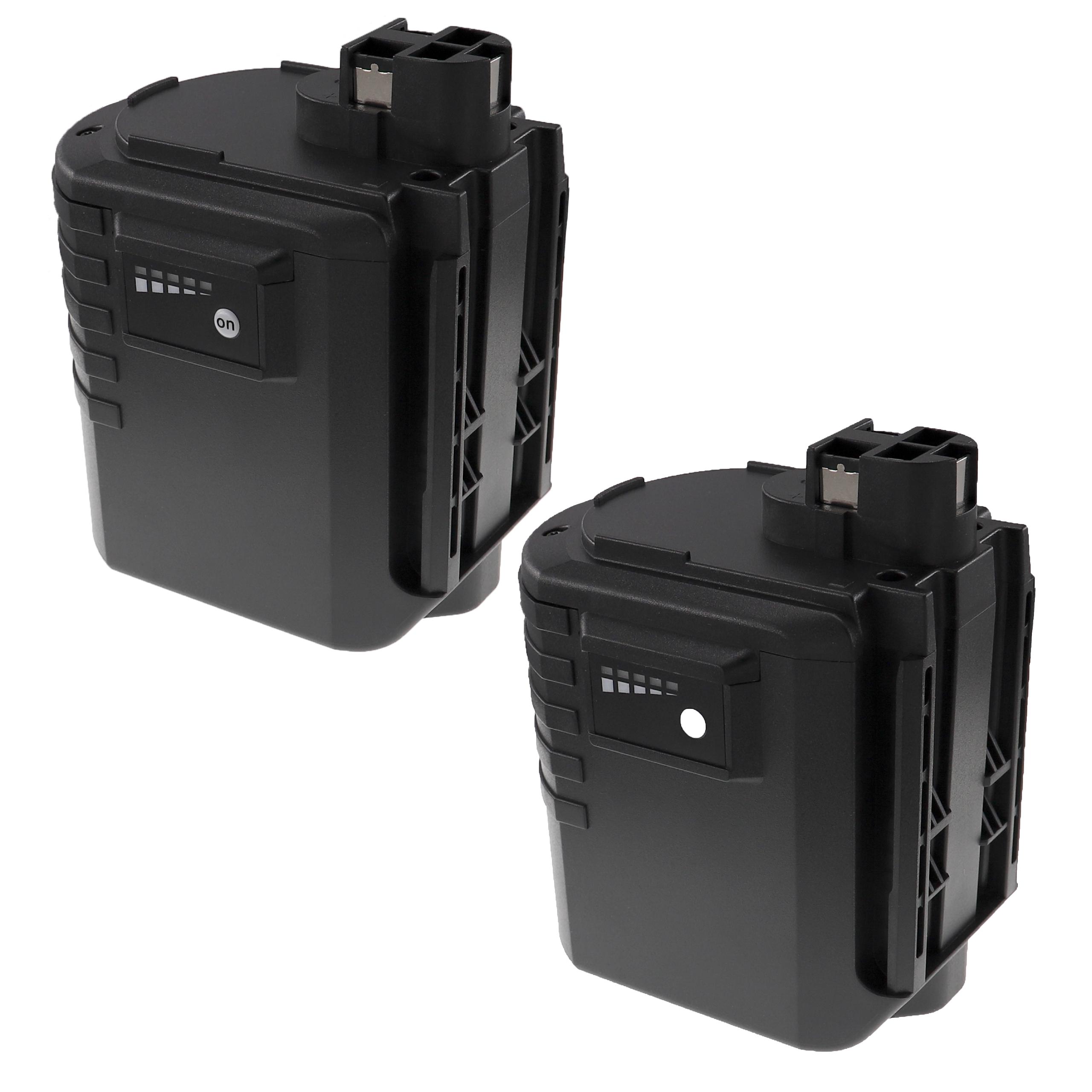 Batteries (2x pièces) remplace Bosch 1617334082, 2607335082 pour outil électrique - 3300 mAh, 24 V, NiMH